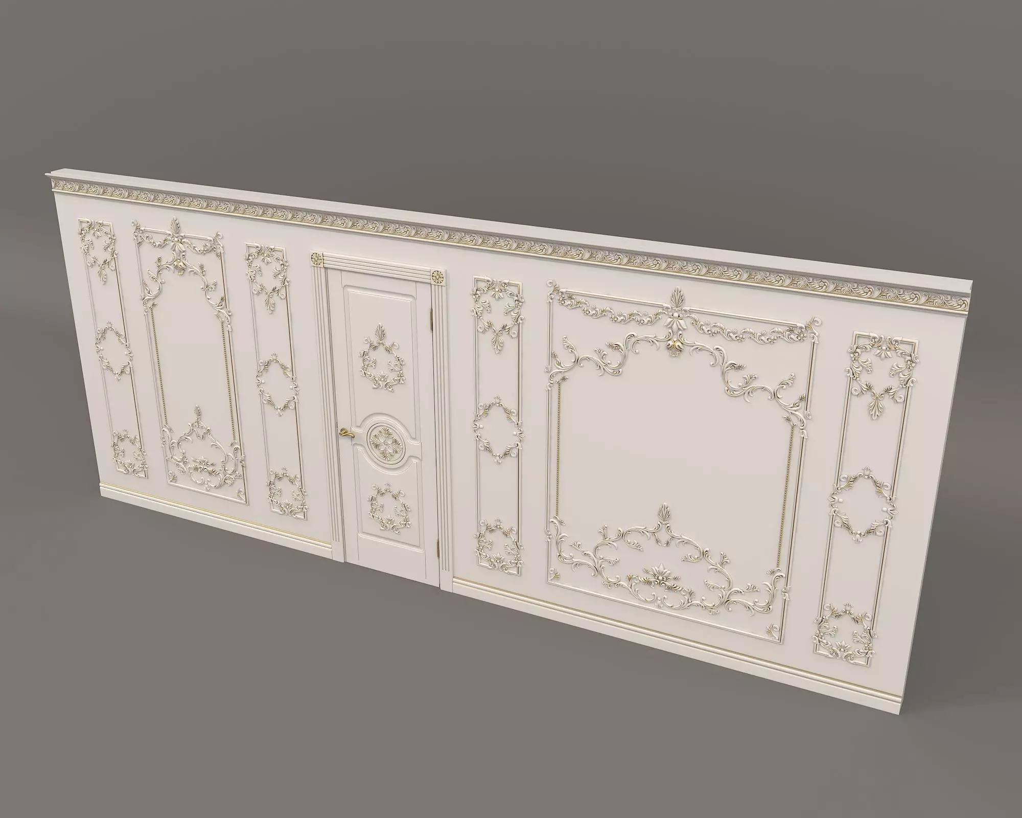 Wall Molding in Classic French style 7 3D model_1