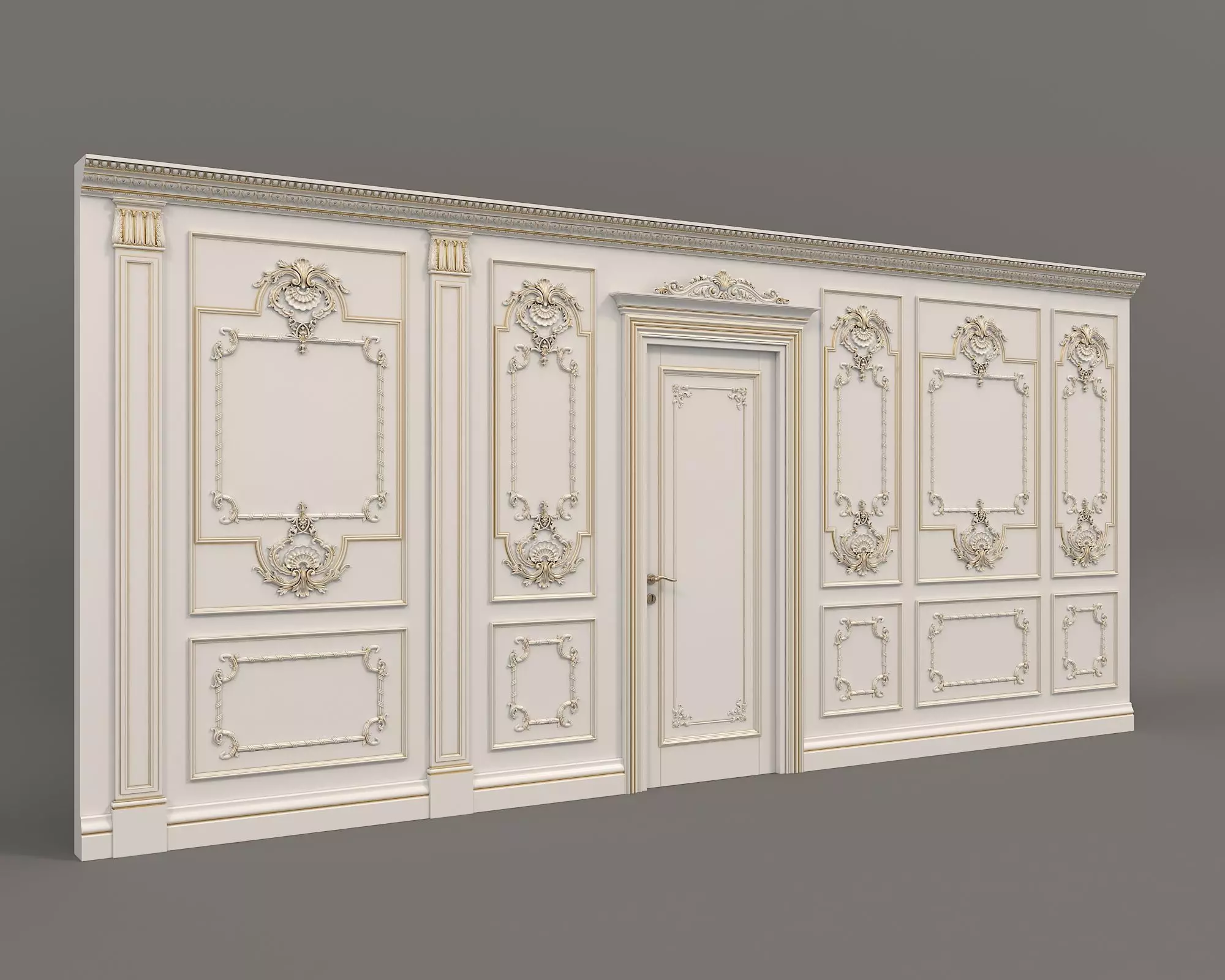 Wall Molding in Classic French style 10 3D model_0