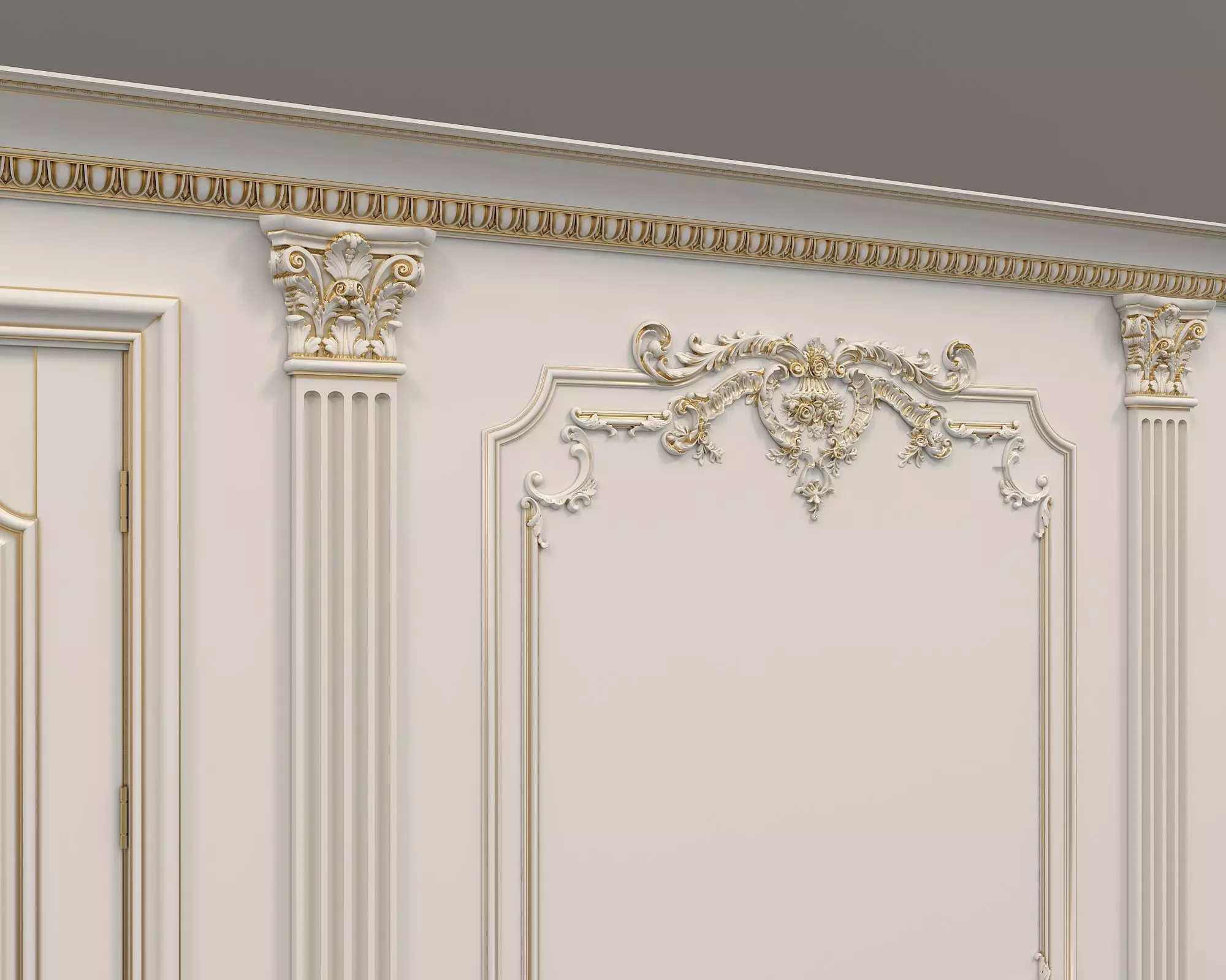 Wall Molding in Classic French style 12 3D model_6
