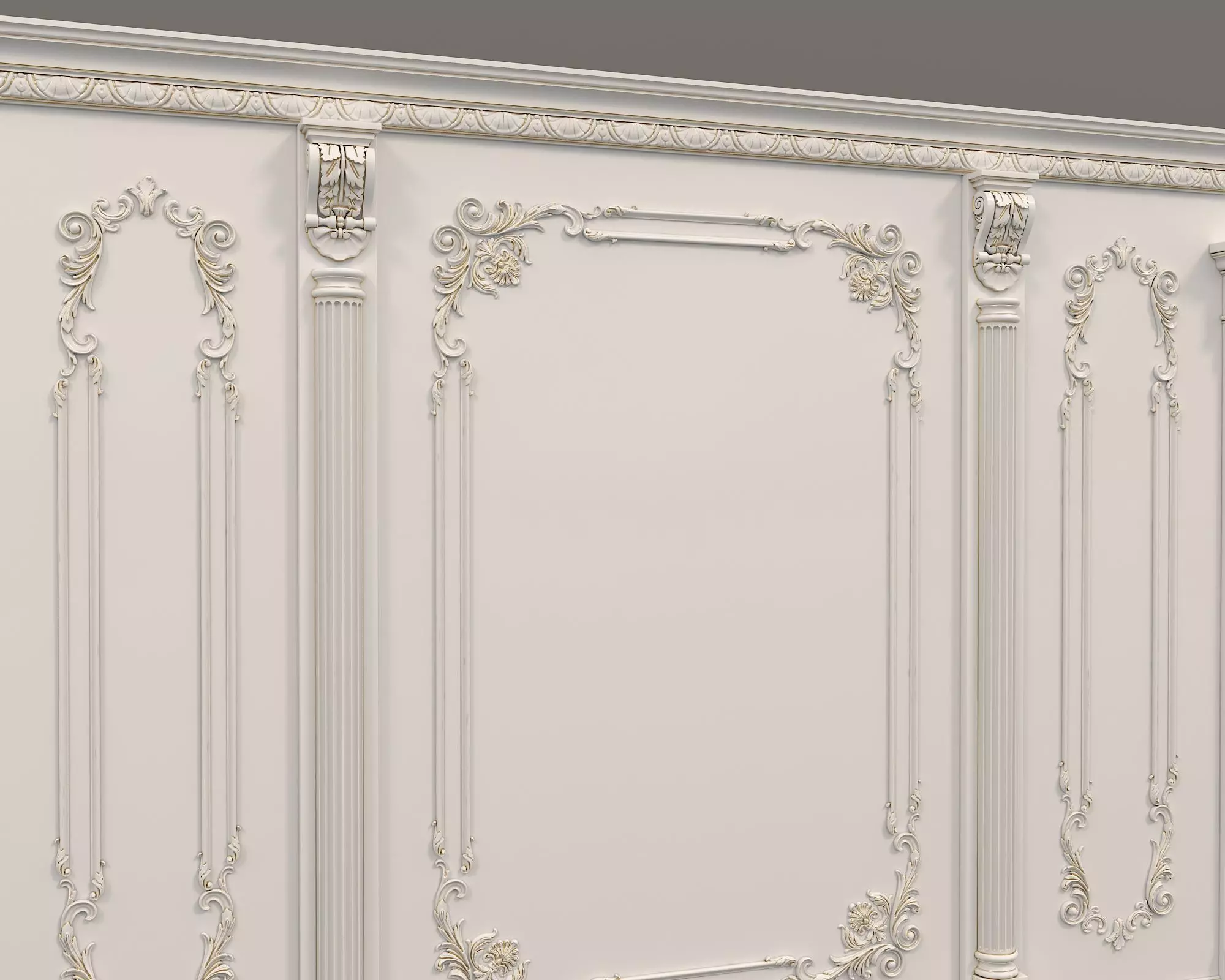 Wall Molding in Classic French style 14 3D model_6