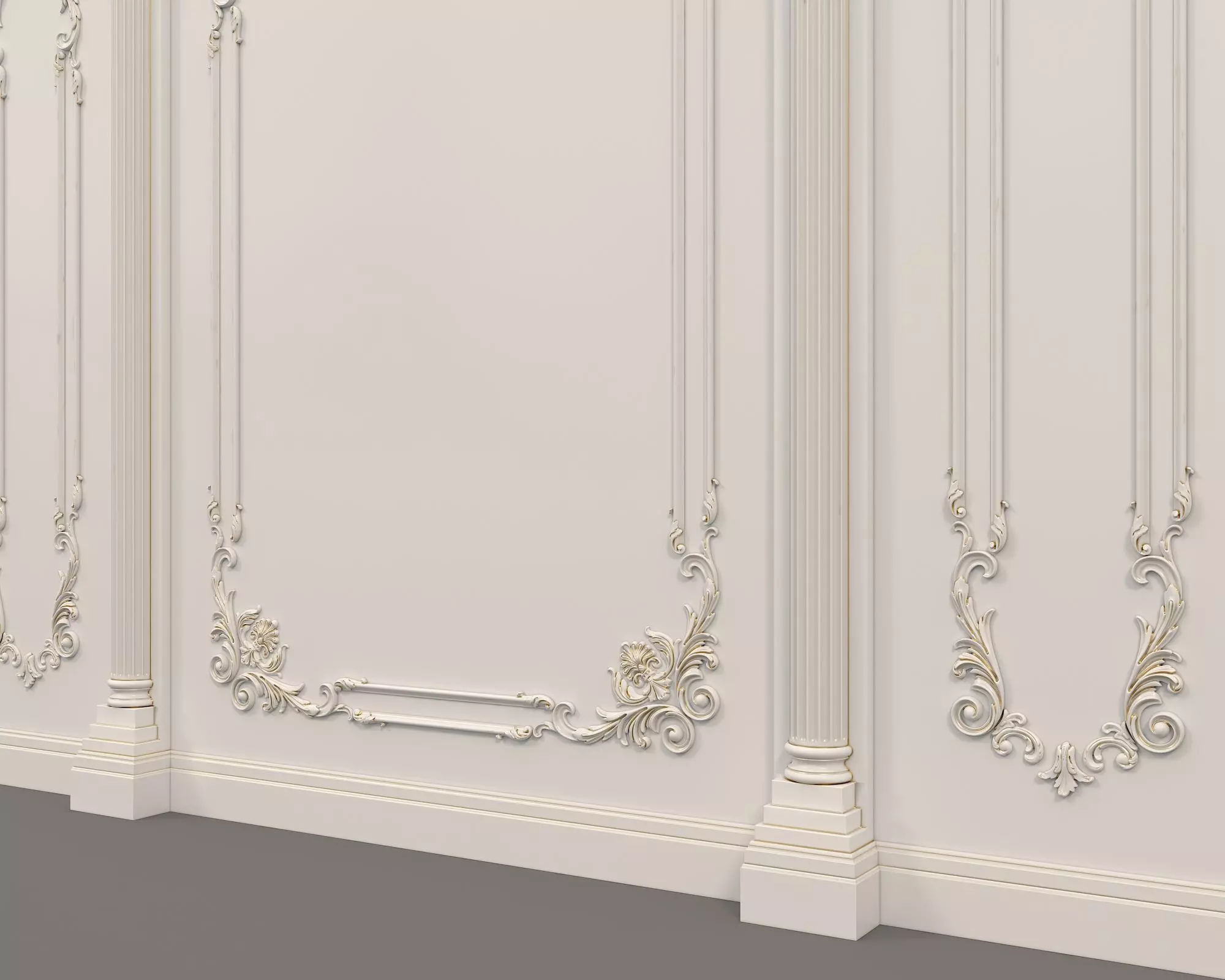 Wall Molding in Classic French style 14 3D model_3