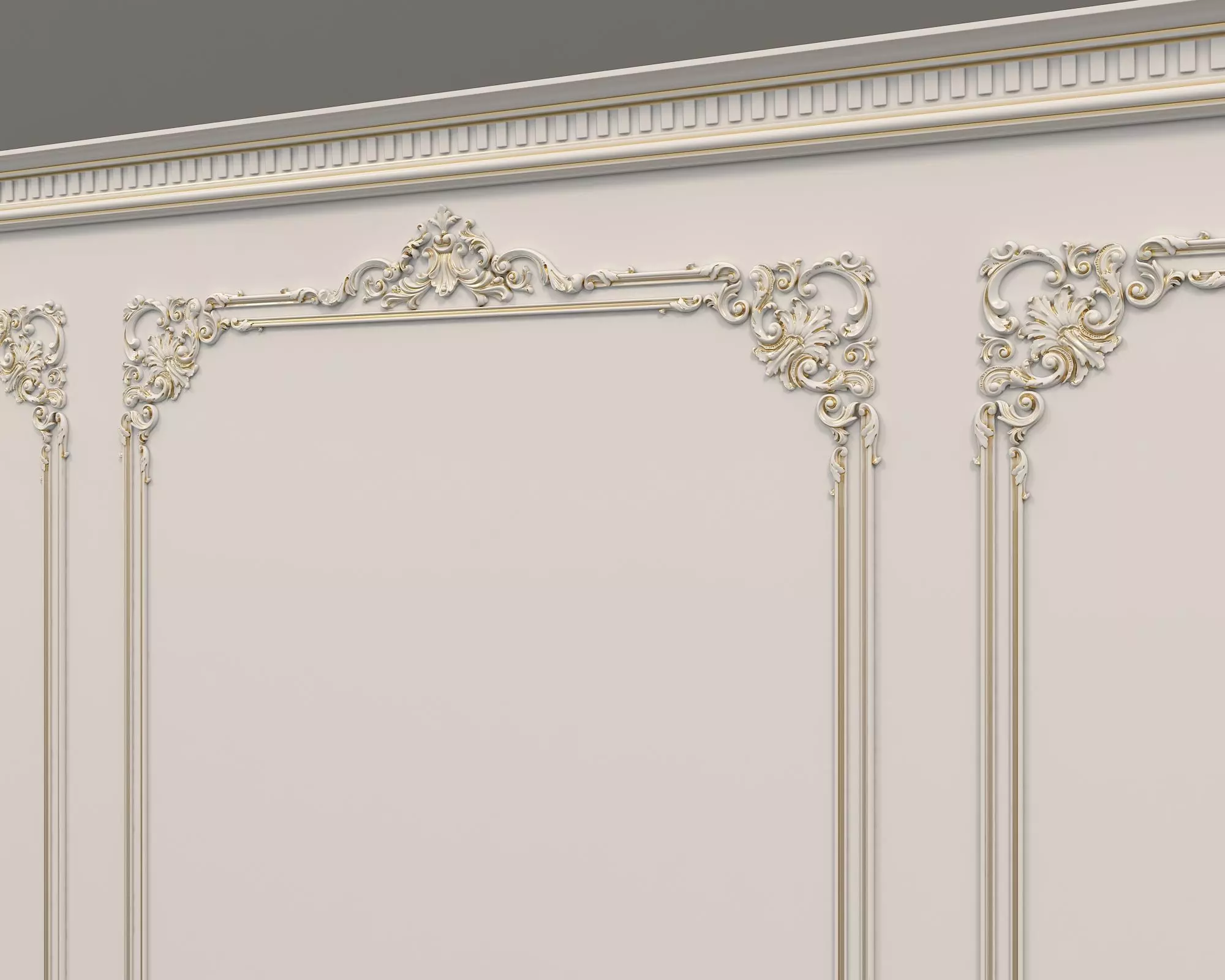 Wall Molding in Classic French style 18 3D model_4