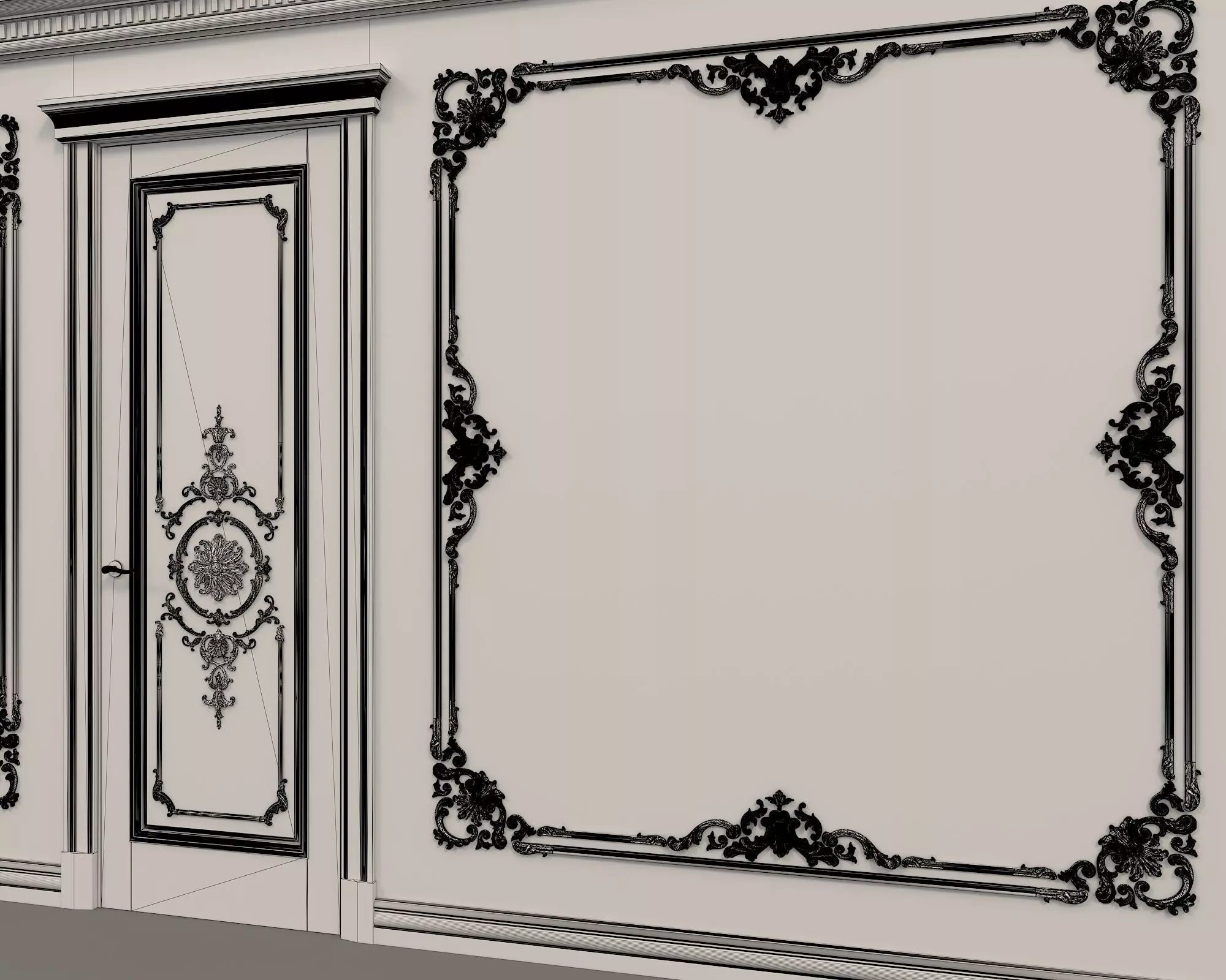 Wall Molding in Classic French style 18 3D model_11