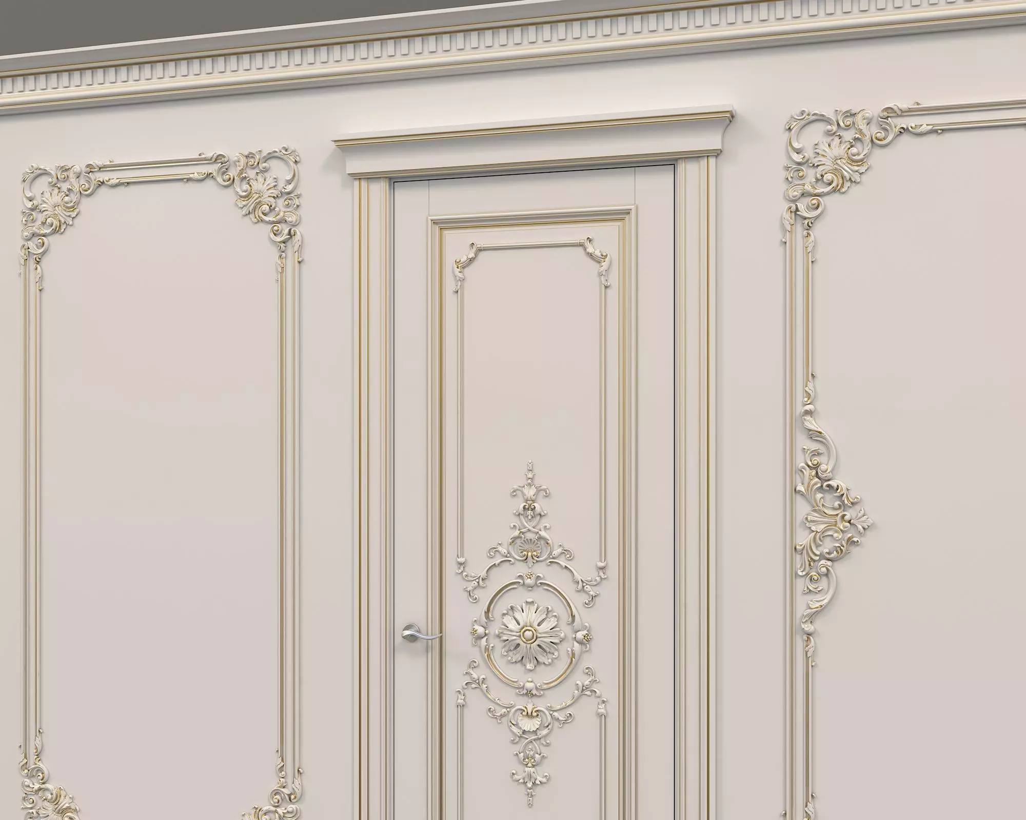 Wall Molding in Classic French style 18 3D model_7