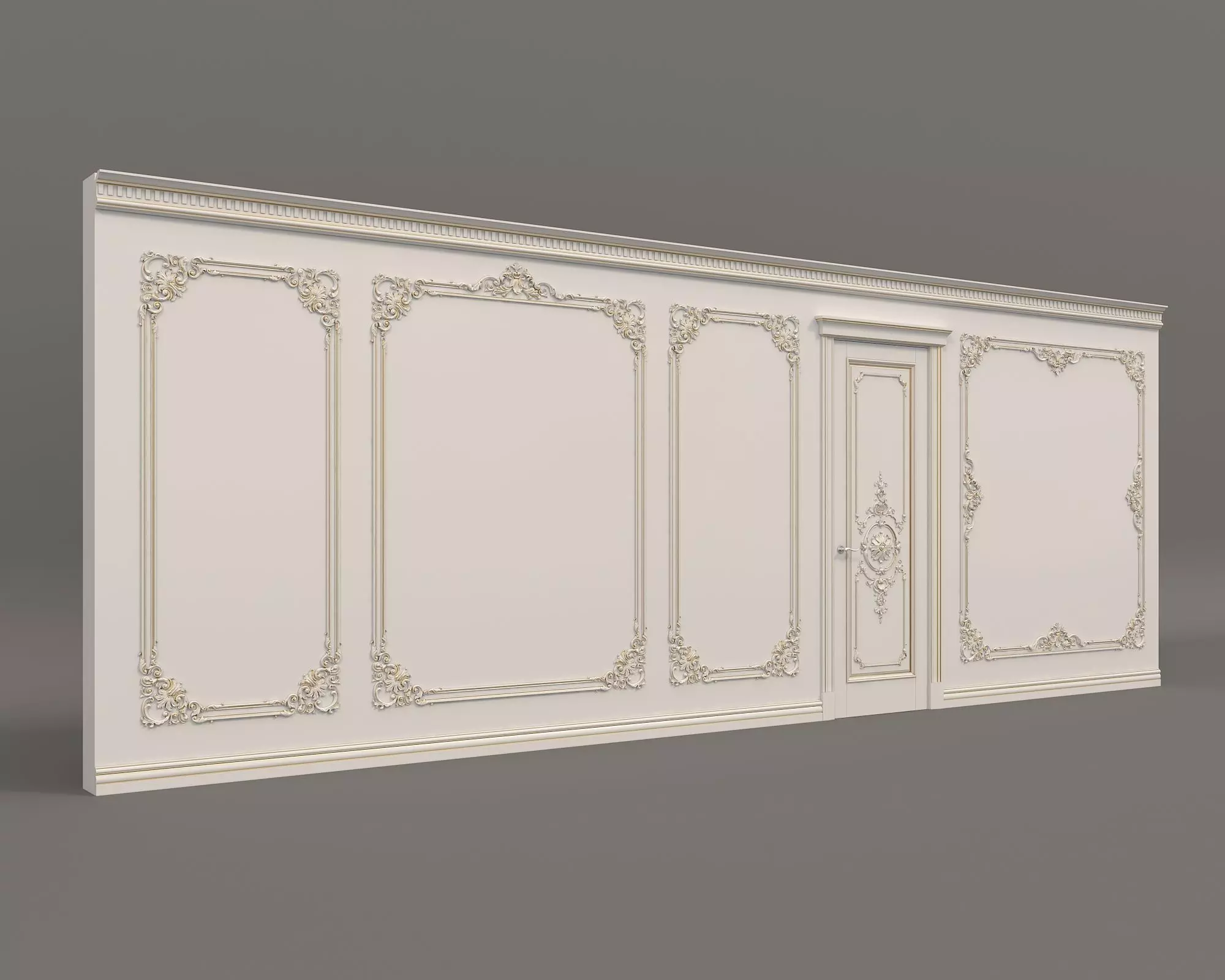 Wall Molding in Classic French style 18 3D model_0