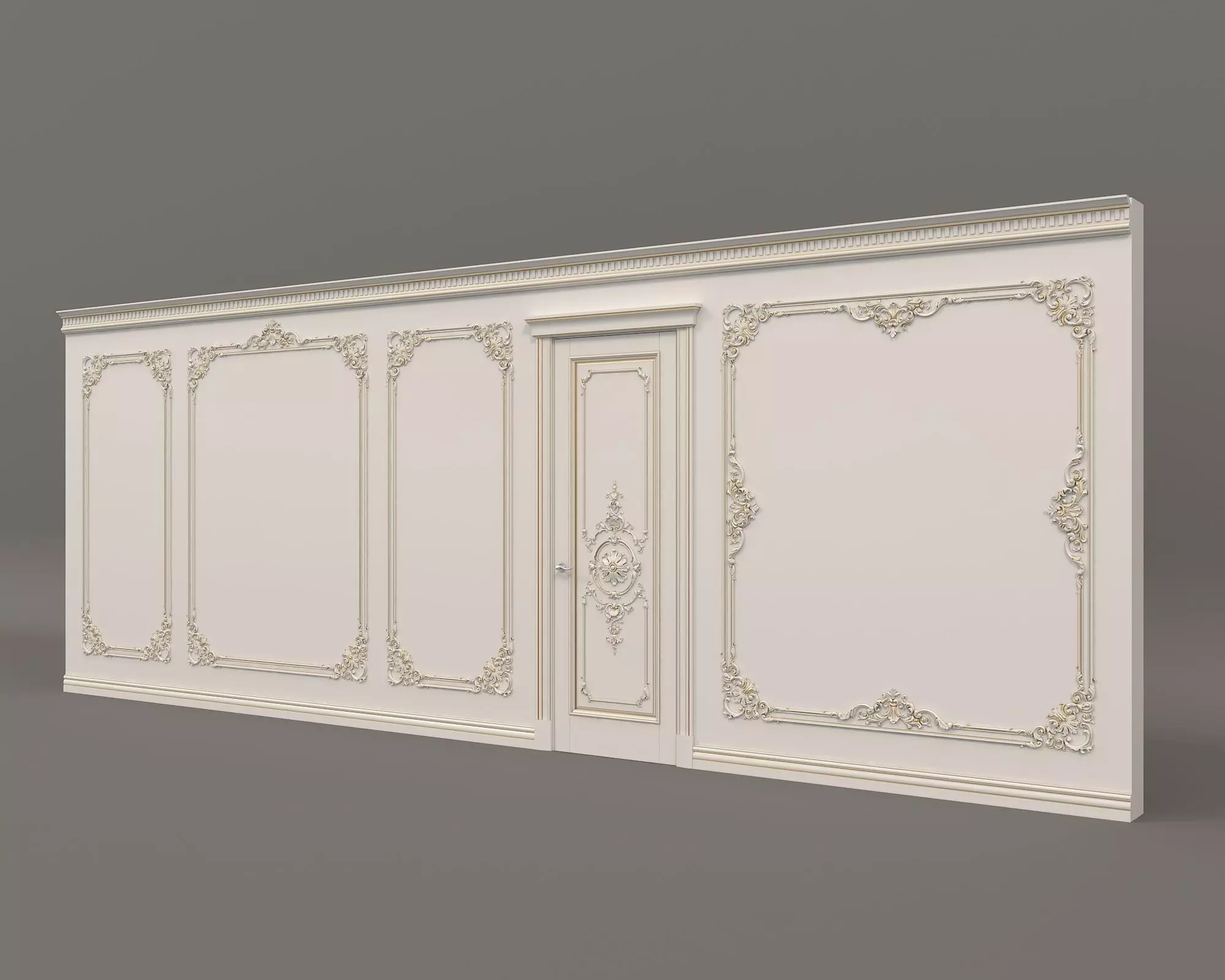Wall Molding in Classic French style 18 3D model_1