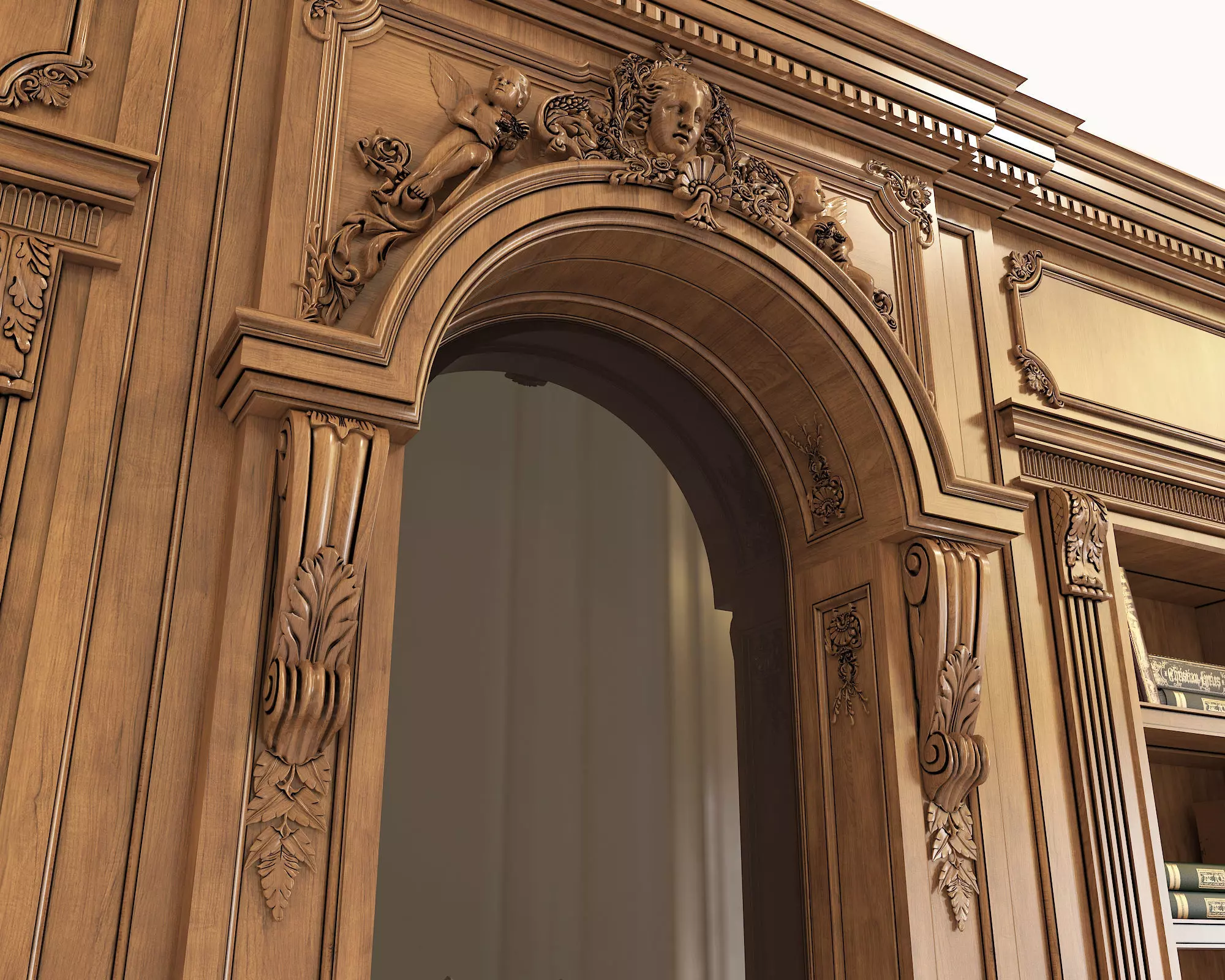 Wall Molding in Classic French style 20 3D model_2