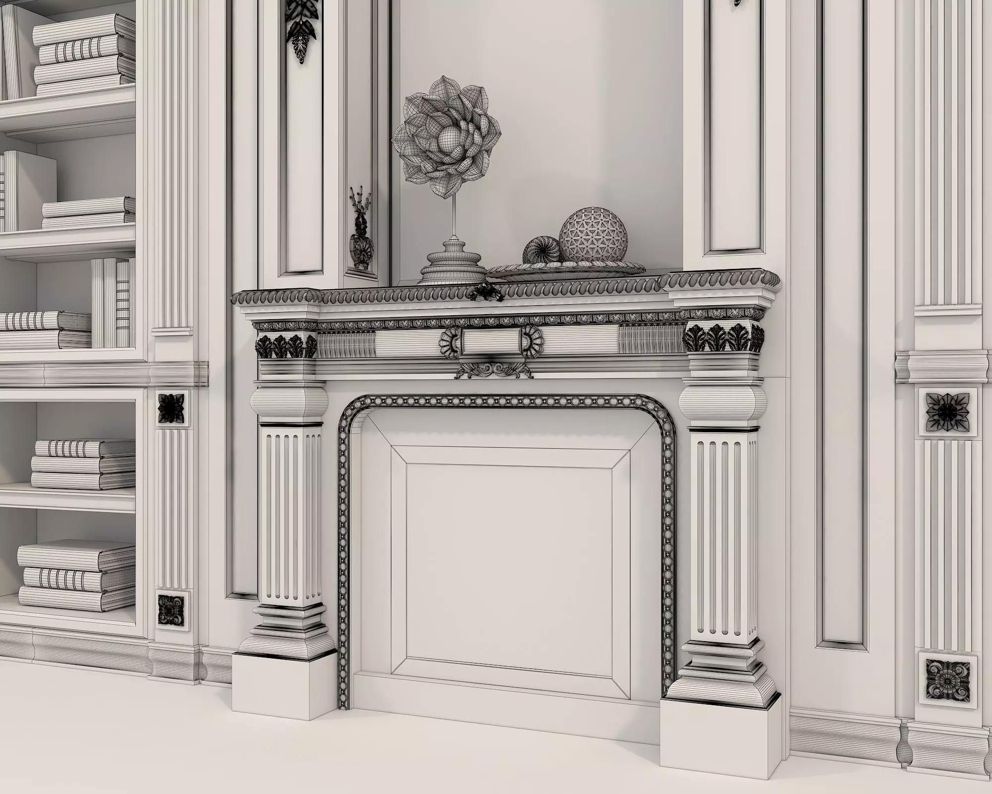 Wall Molding in Classic French style 20 3D model_11