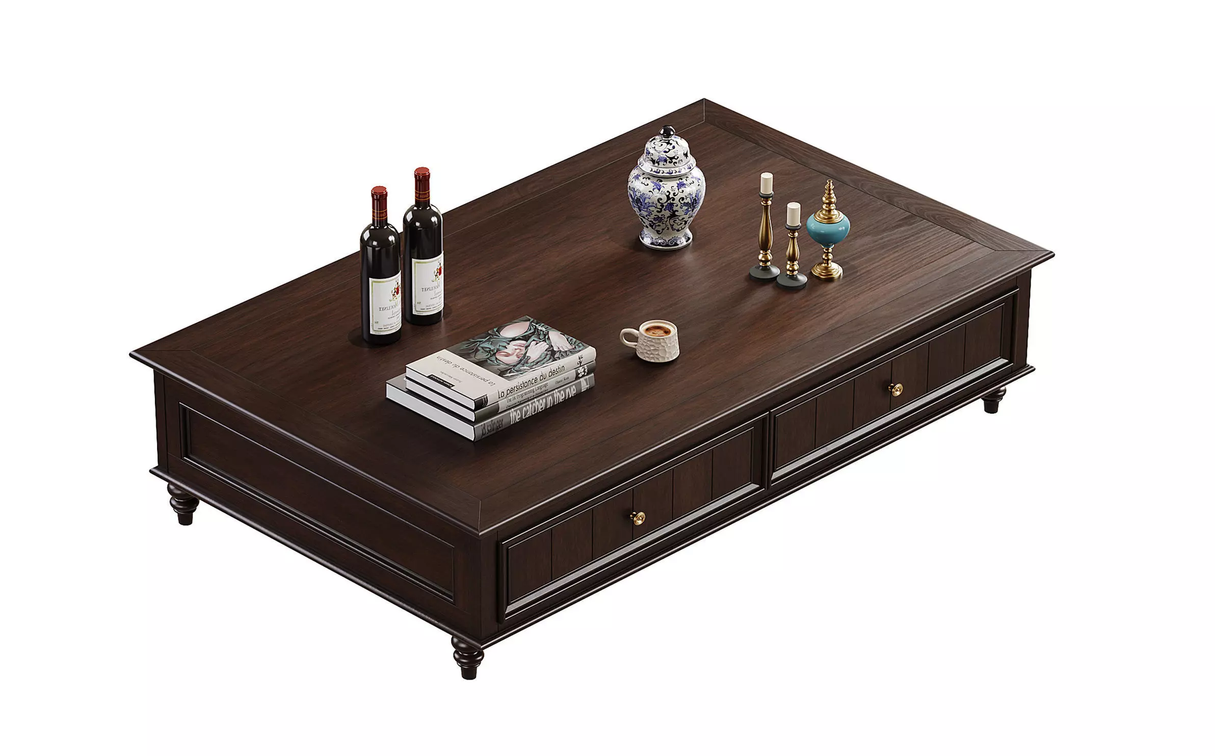 American style tea table combination 3D model 3D model_2