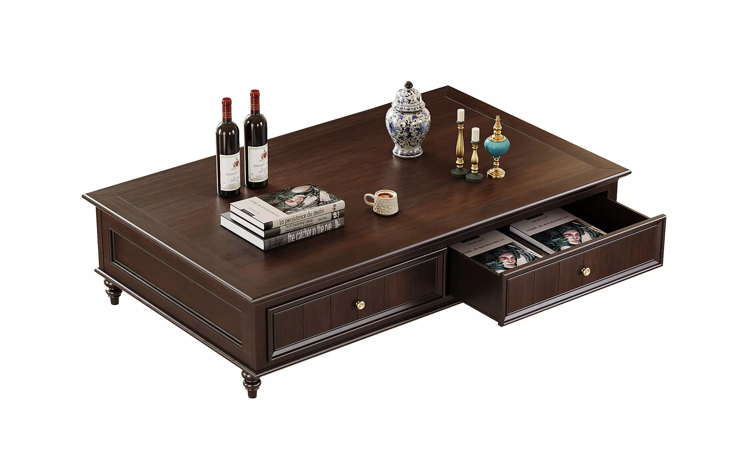 American style tea table combination 3D model 3D model_1