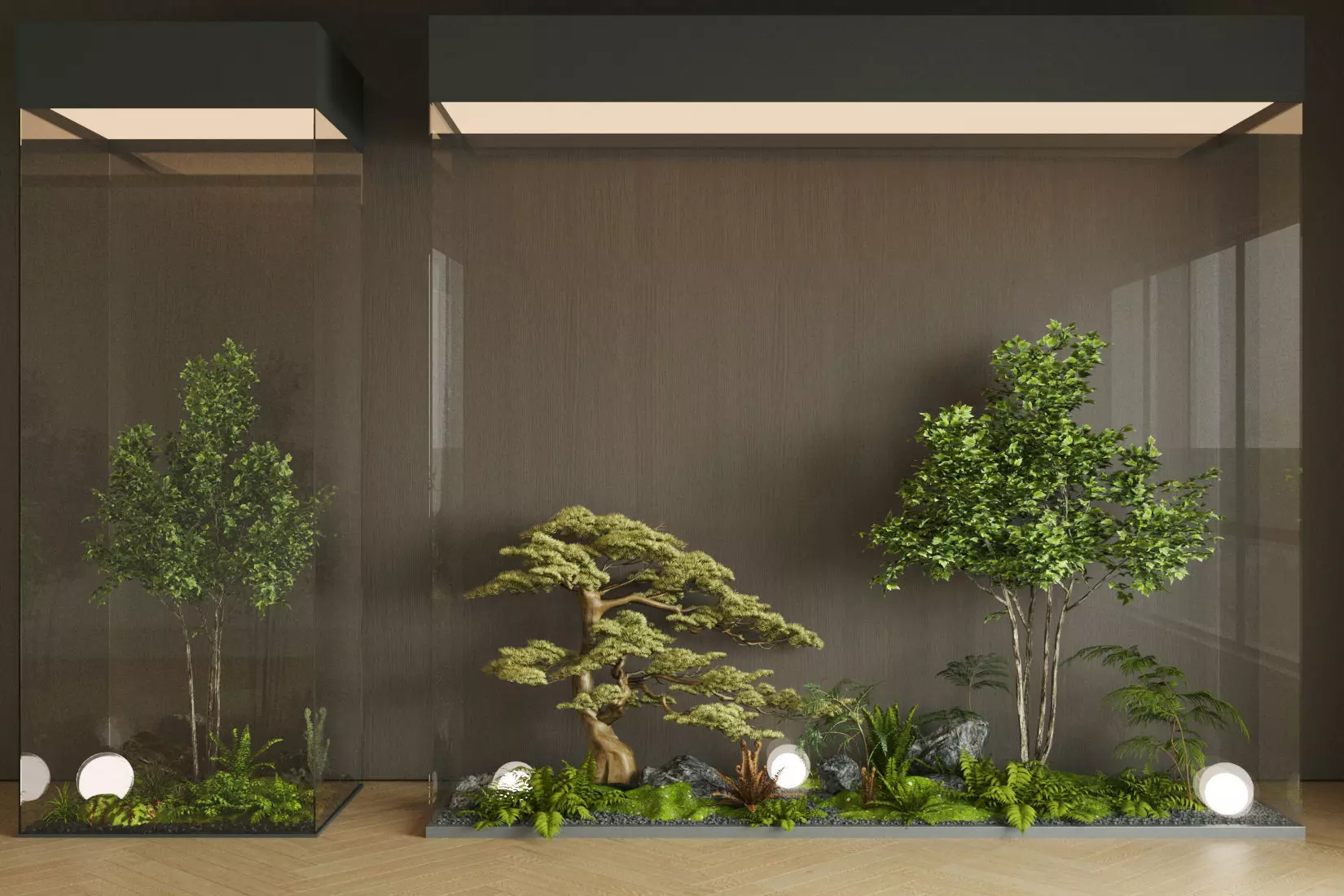 Indoor landscape installation 3D model