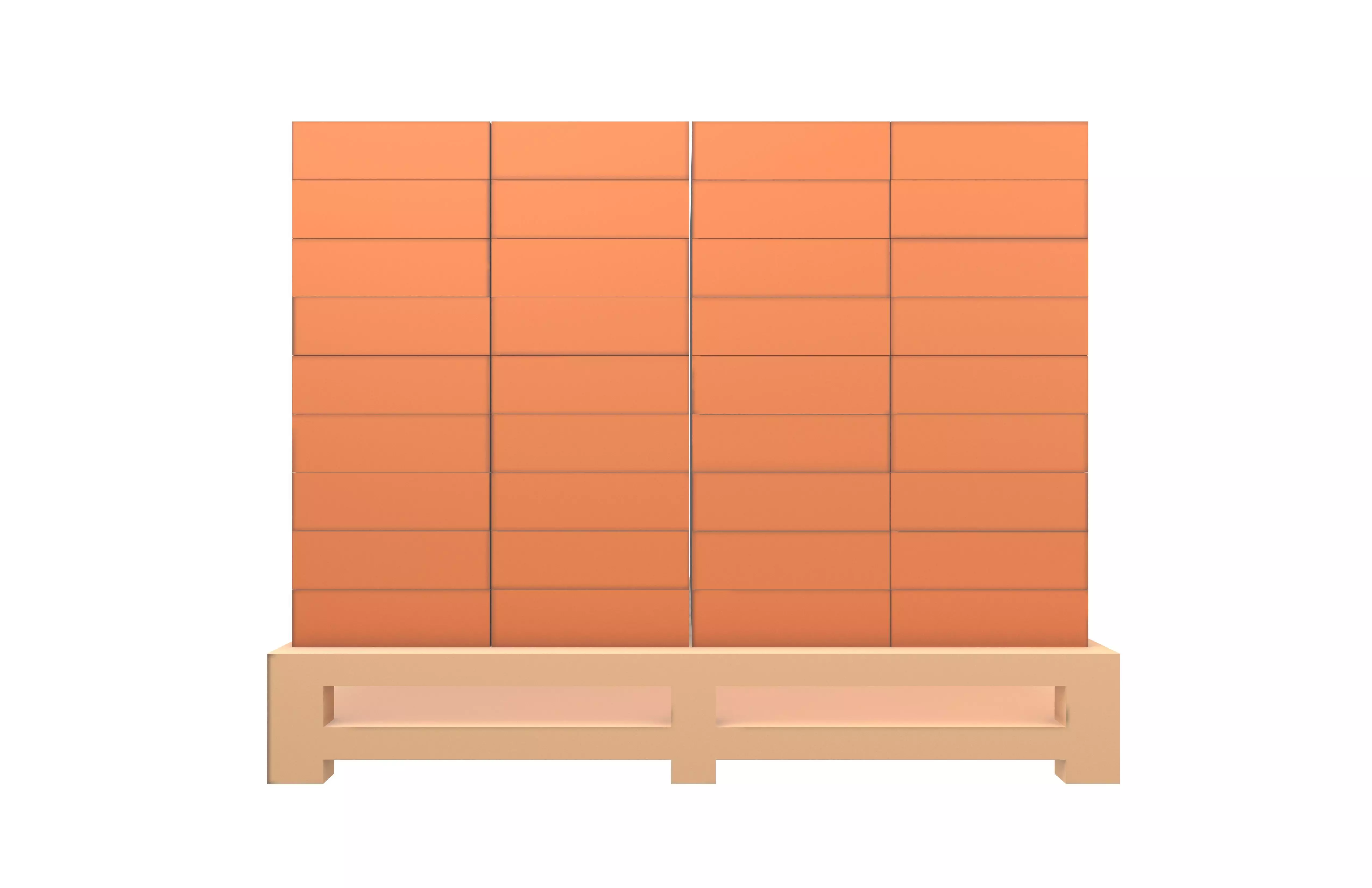 Lowpoly Pallet of Bricks v1 001 Low-poly 3D model_2