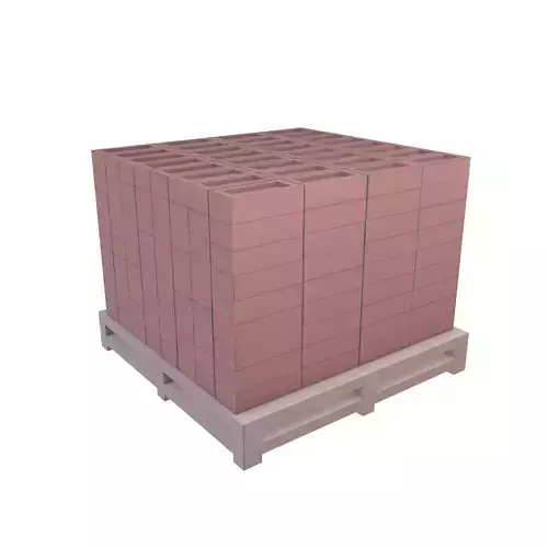 Lowpoly Pallet of Bricks v1 002