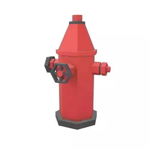 Low Poly Fire Hydrant v1 001