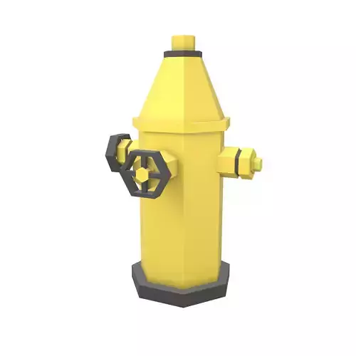 Low Poly Fire Hydrant v1 002