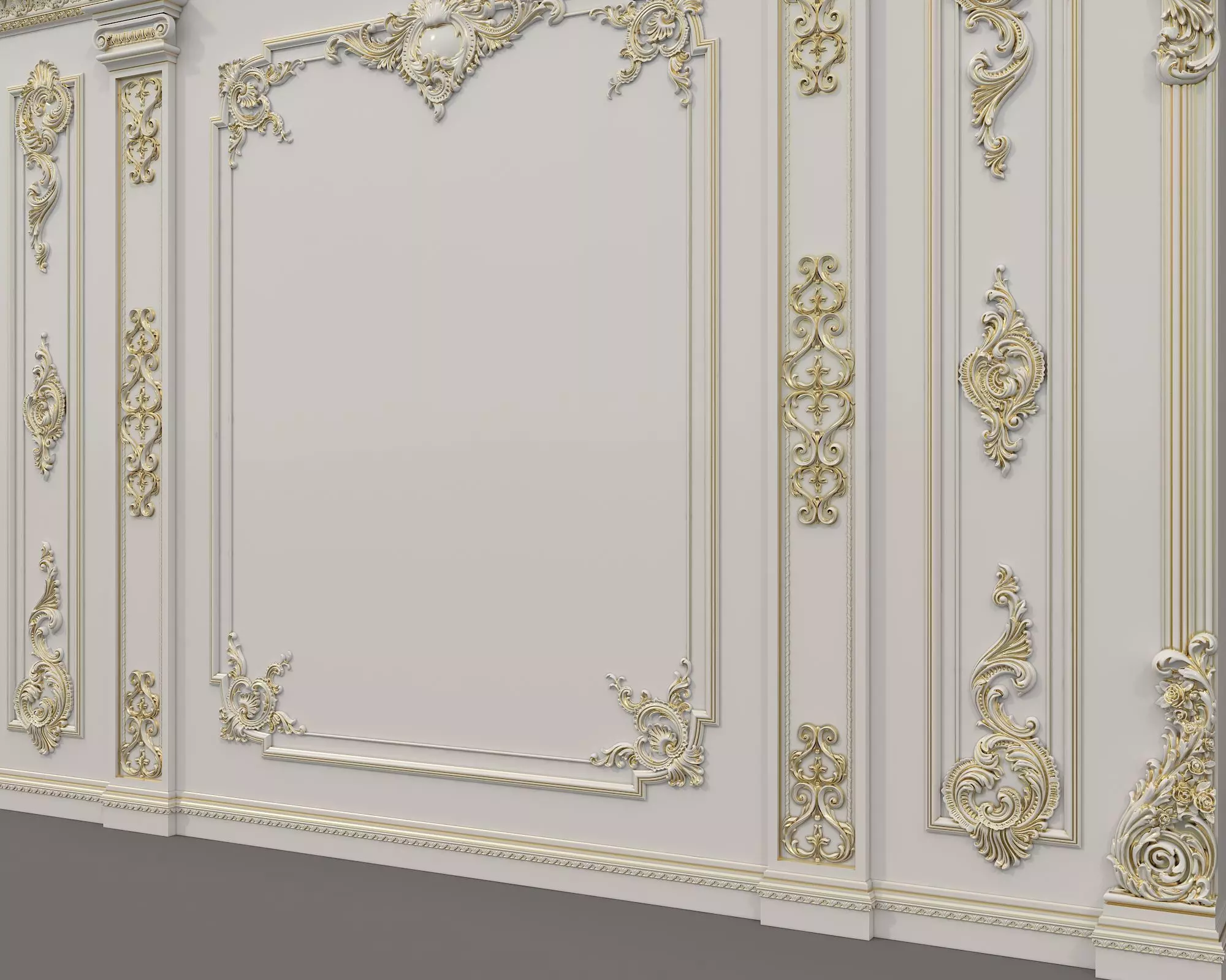 Wall Molding in Classic French style 24 3D model_6