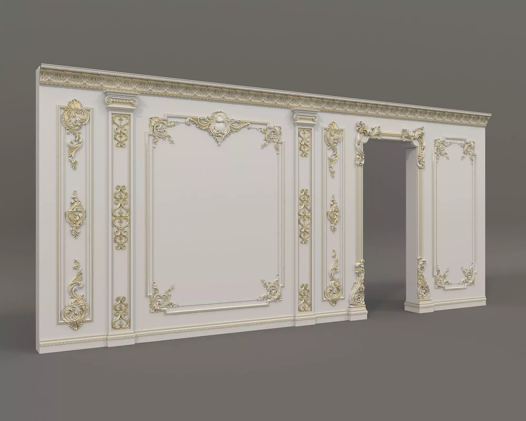 Wall Molding in Classic French style 24 3D model_0