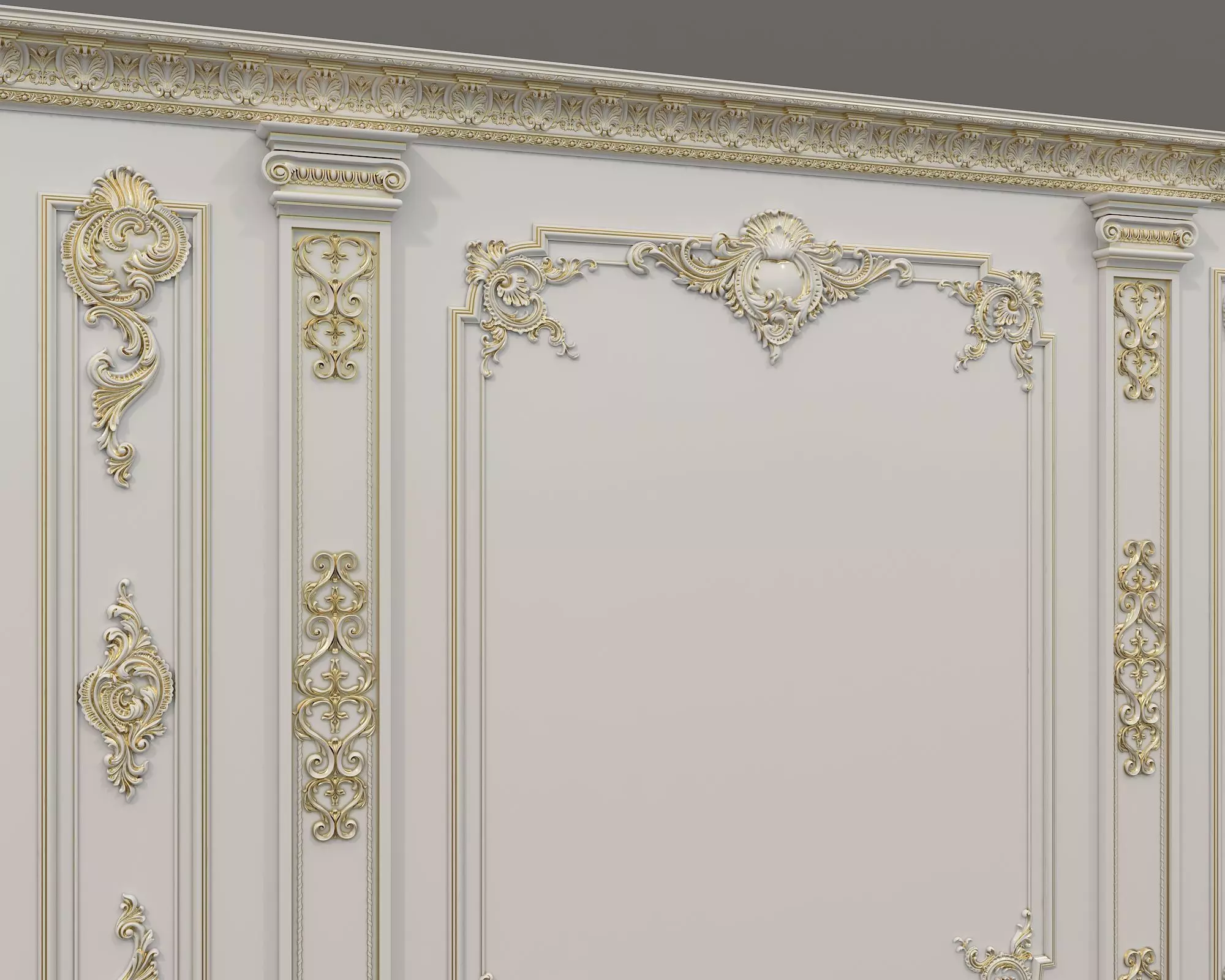 Wall Molding in Classic French style 24 3D model_5