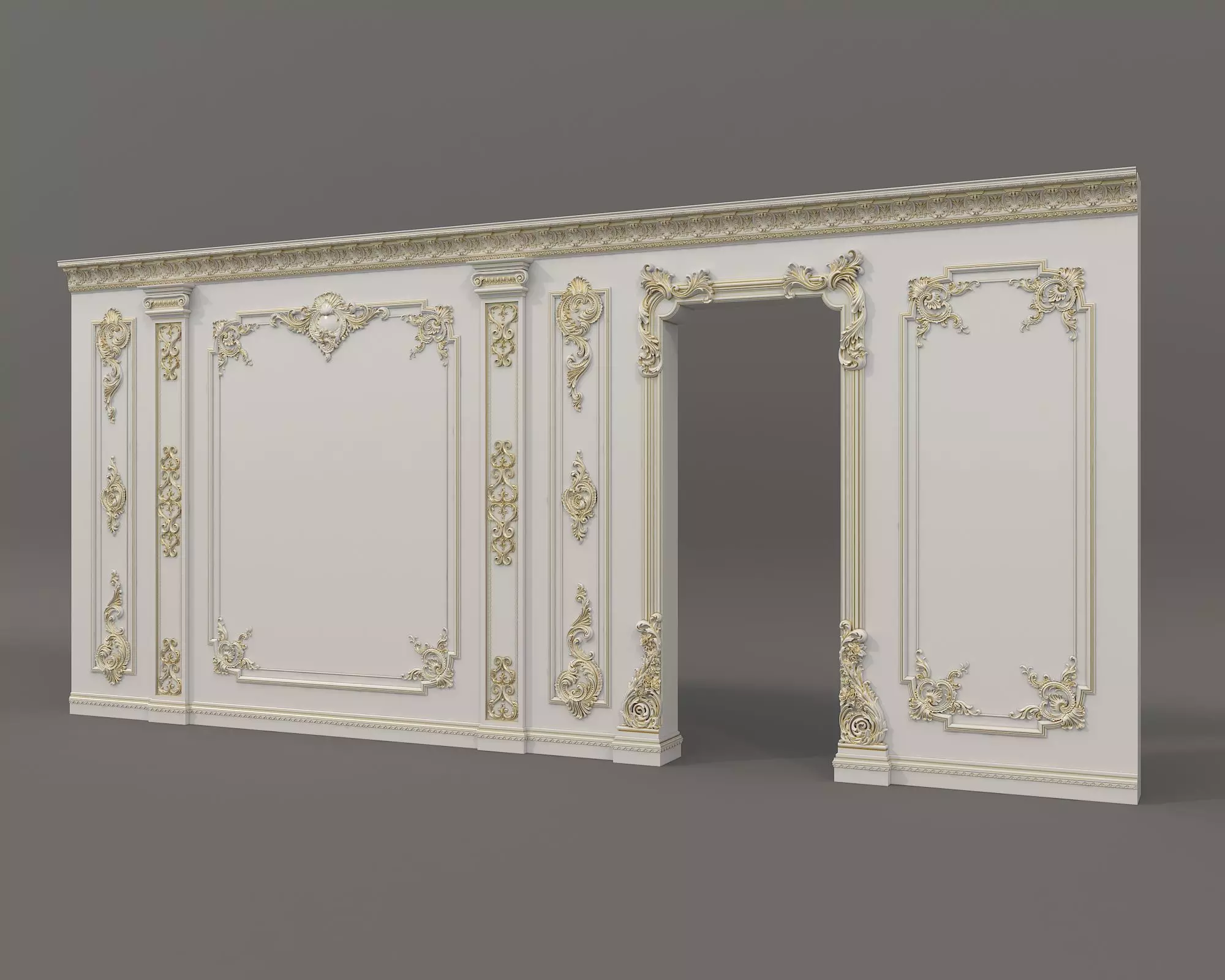 Wall Molding in Classic French style 24 3D model_1