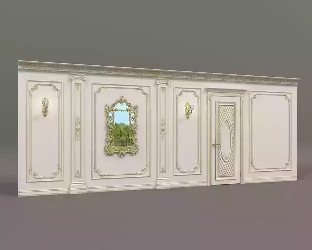 Wall Molding in Classic French style 26 3D model