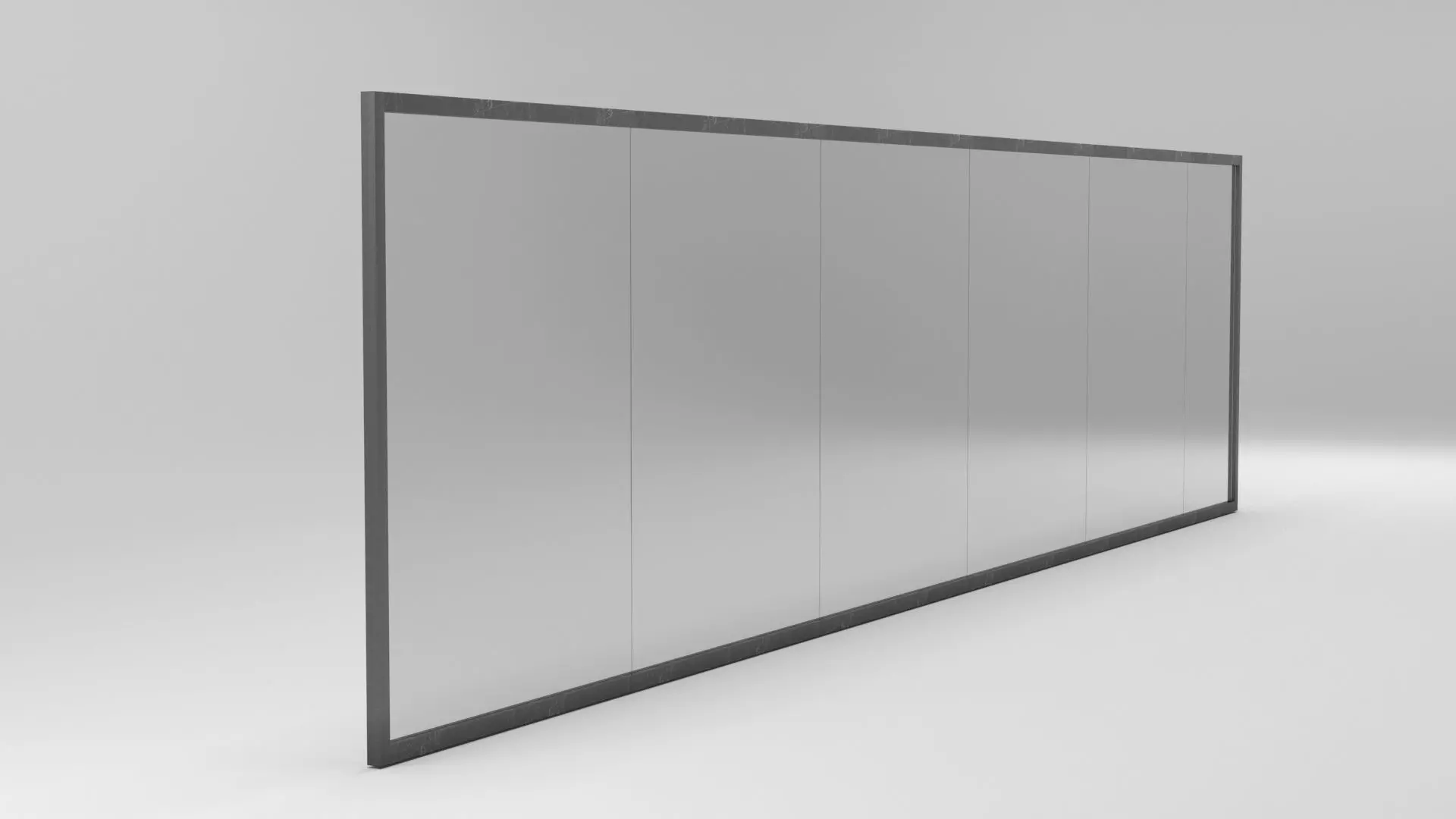 Glass wall  Low-poly 3D model_0