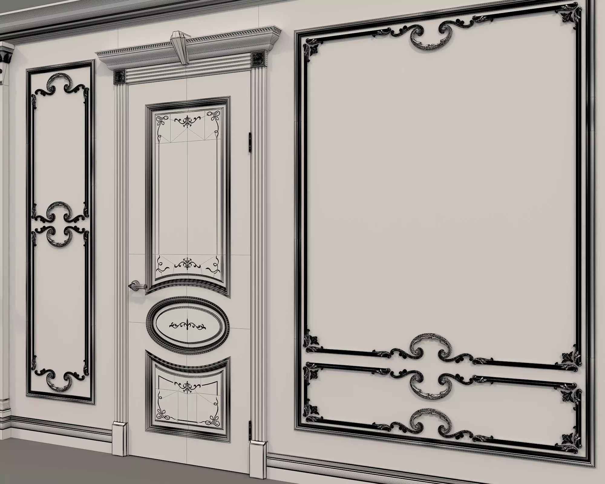 Wall Molding in Classic French style 29 3D model_10