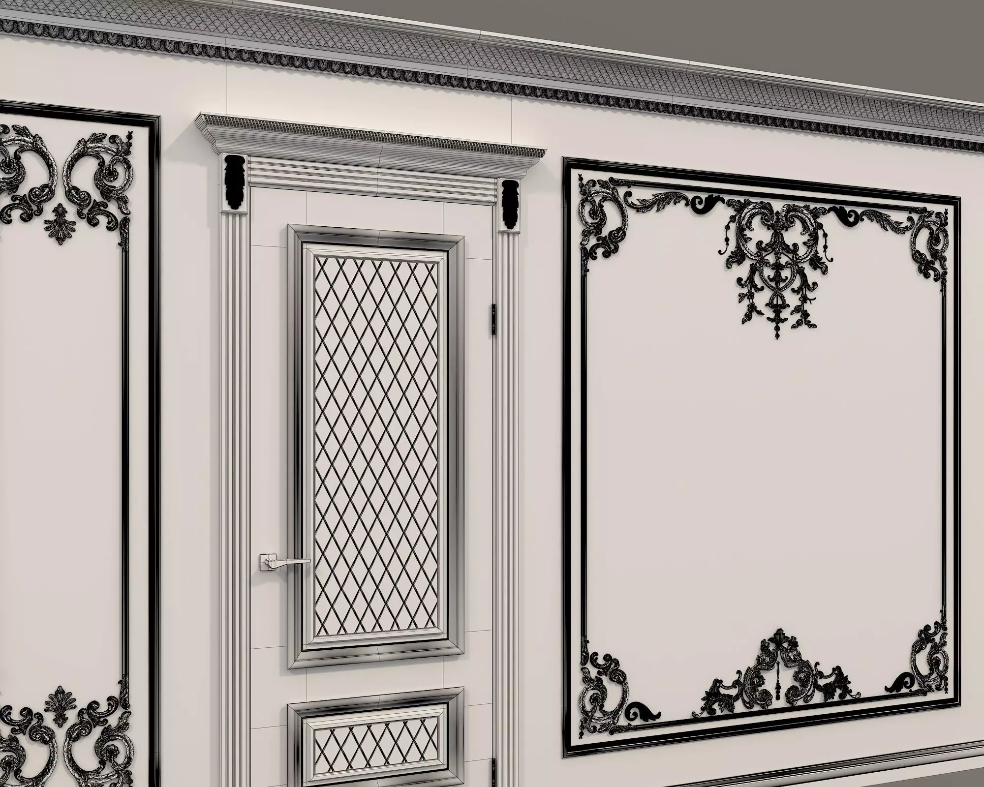 Wall Molding in Classic French style 30 3D model_10