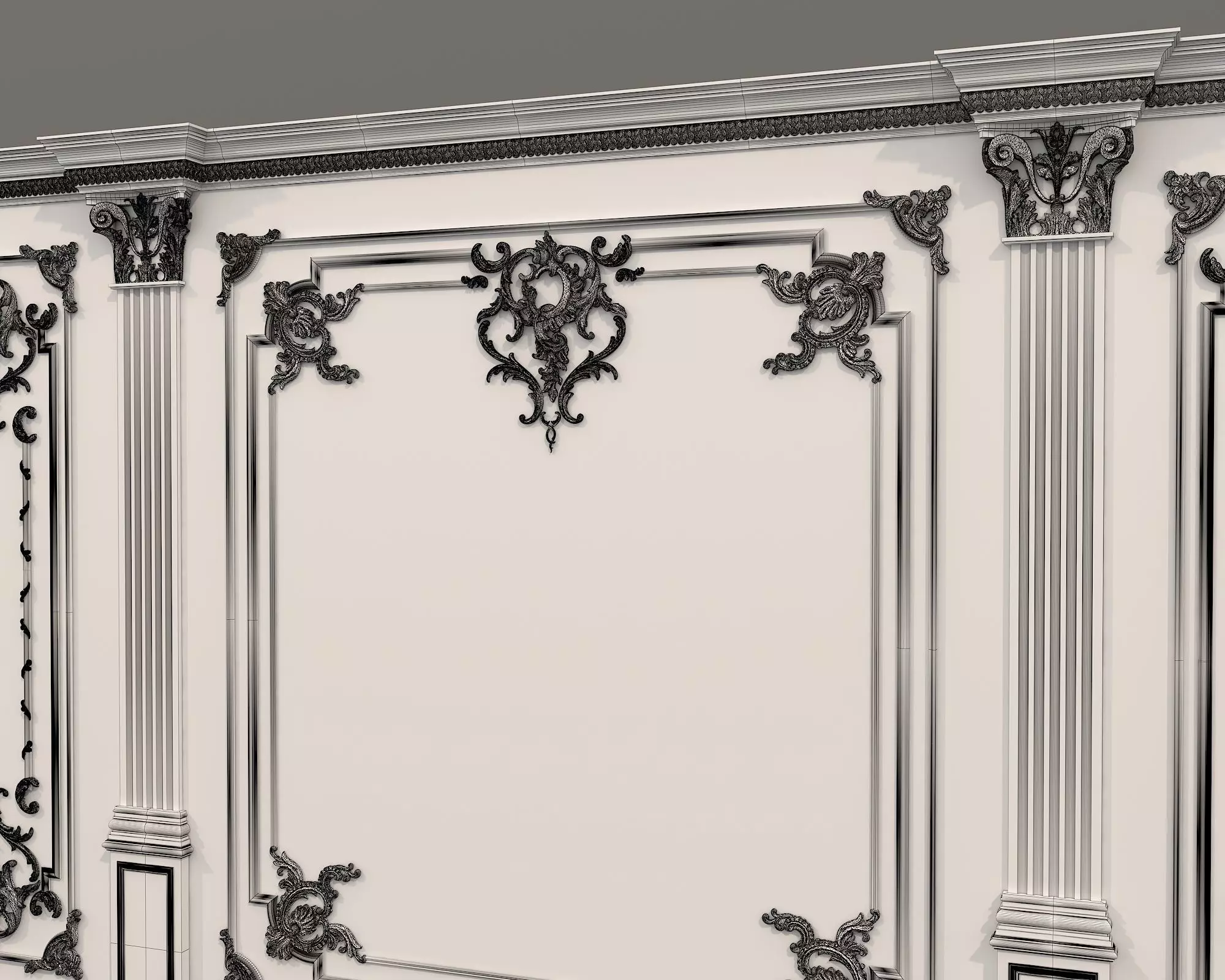 Wall Molding in Classic French style 31 3D model_10