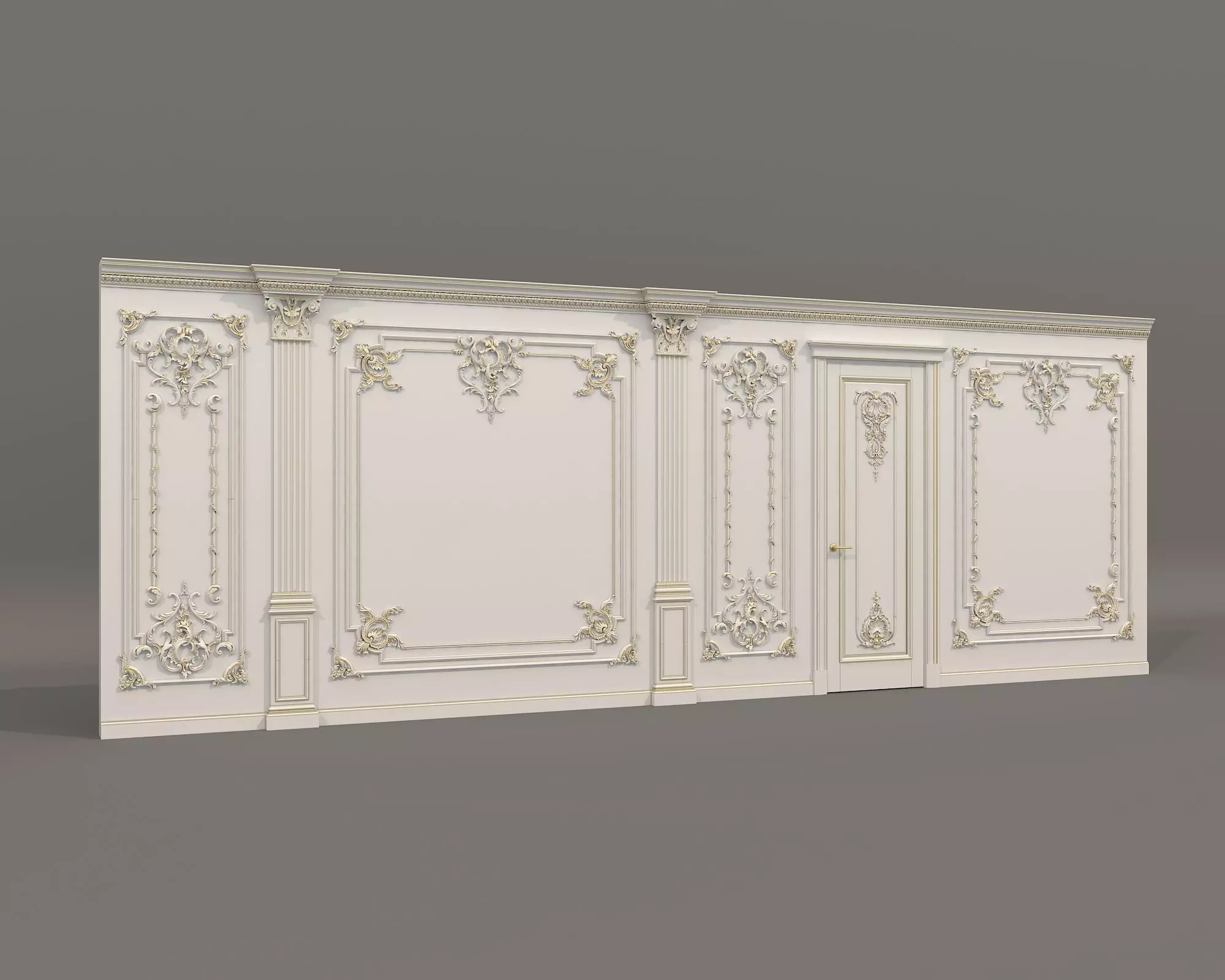 Wall Molding in Classic French style 31 3D model_0