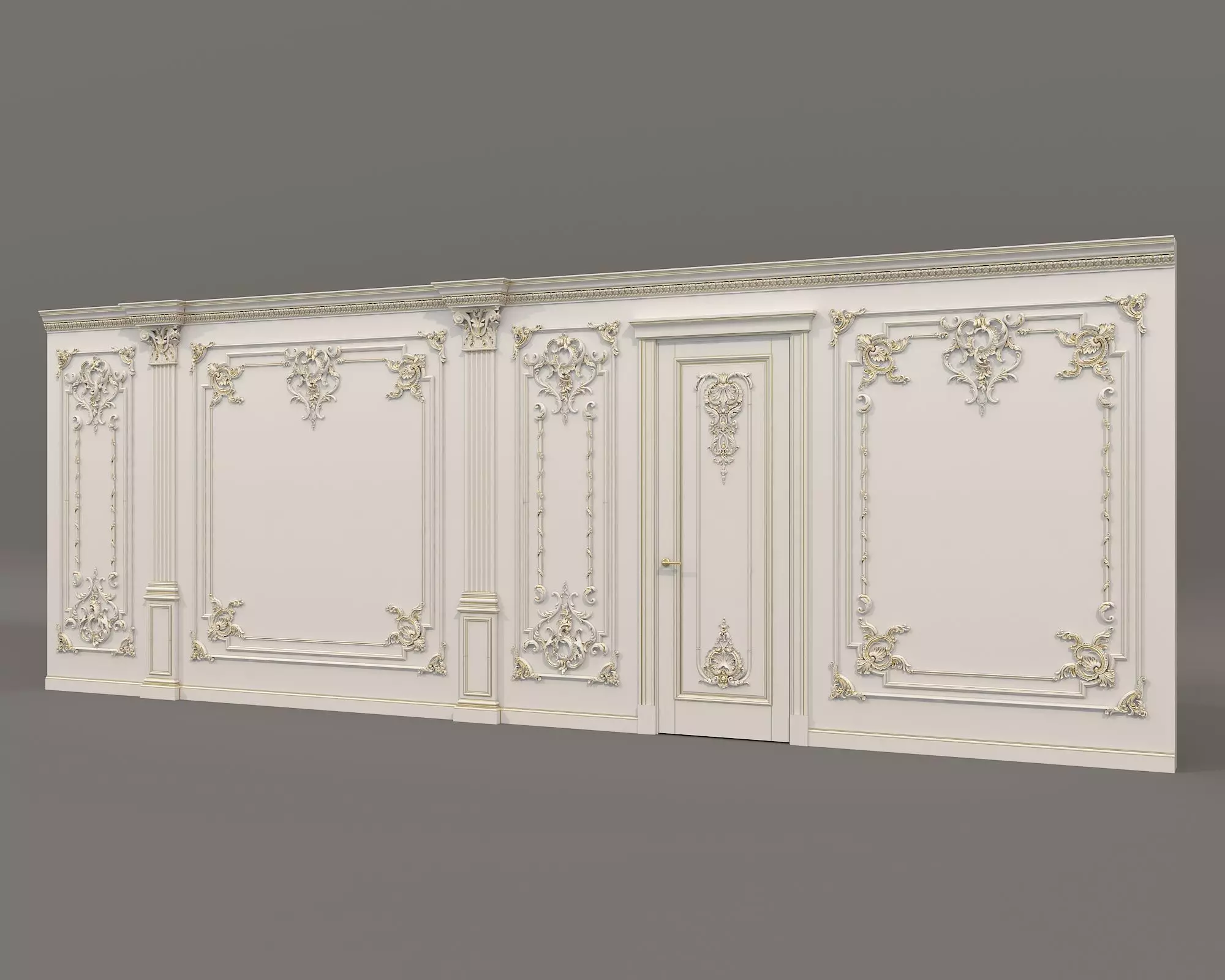 Wall Molding in Classic French style 31 3D model_1