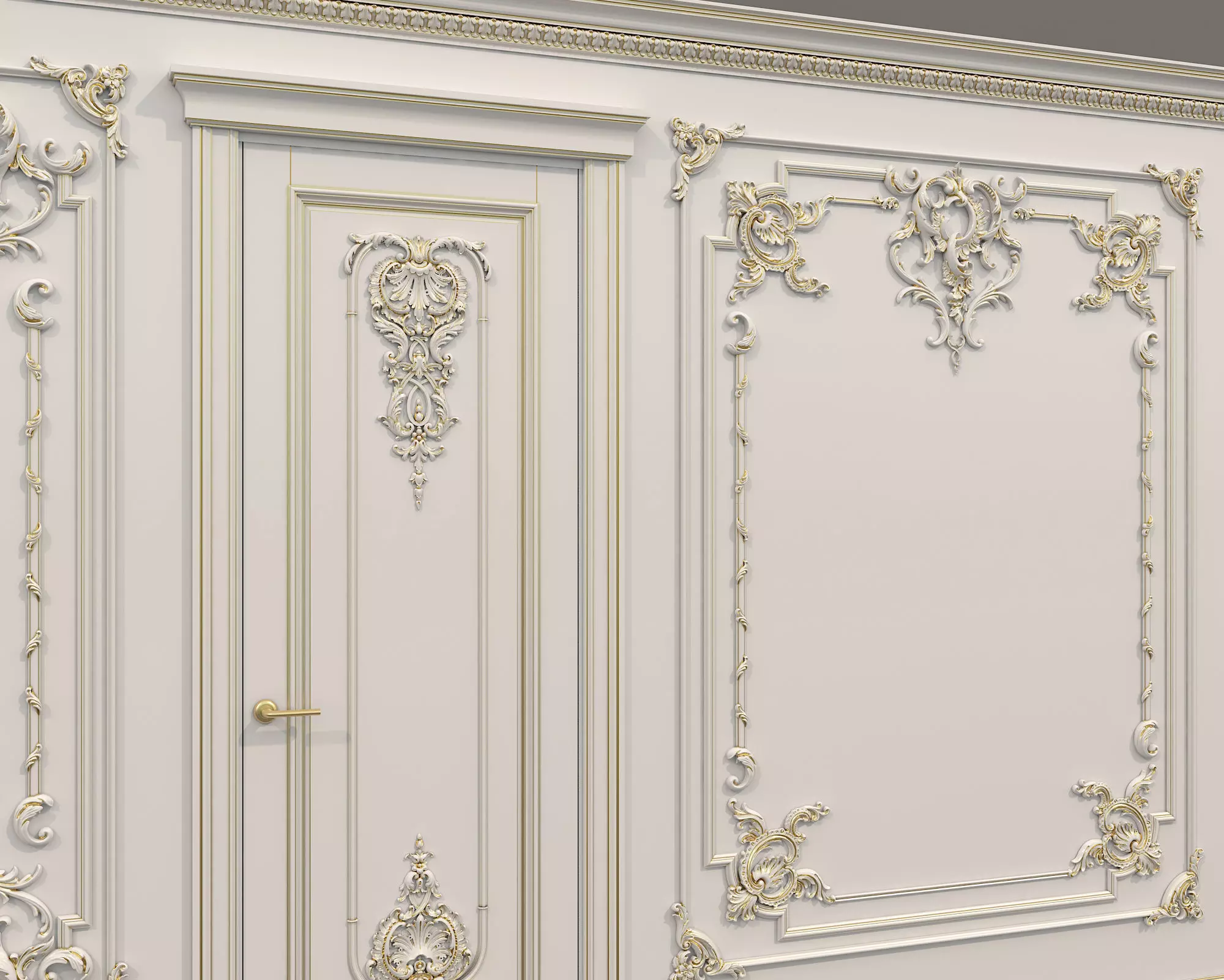 Wall Molding in Classic French style 31 3D model_5