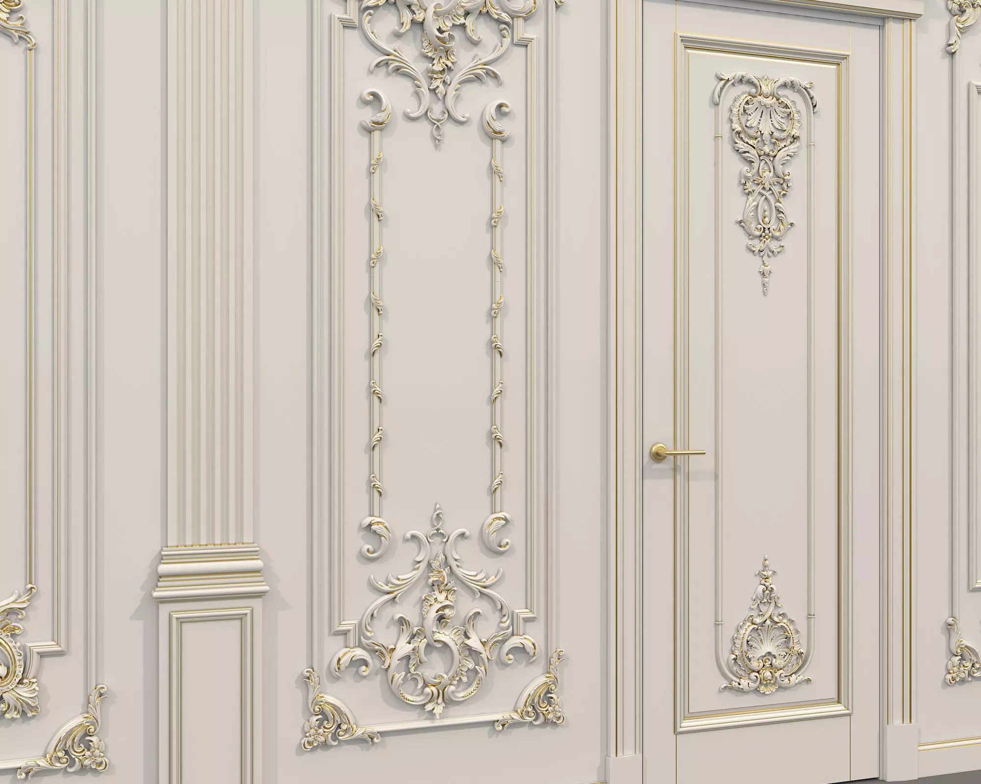 Wall Molding in Classic French style 31 3D model_6