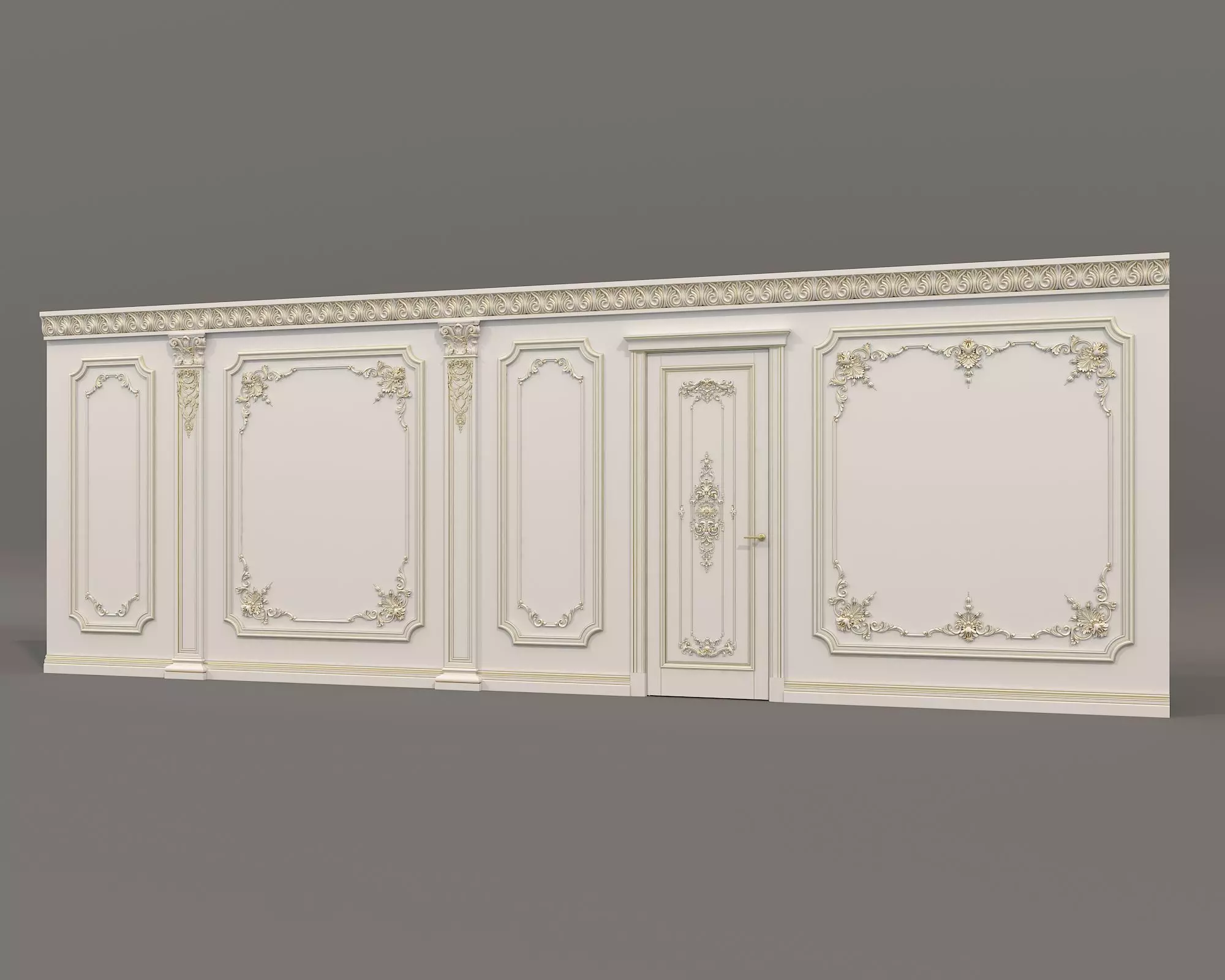 Wall Molding in Classic French style 32 3D model_1