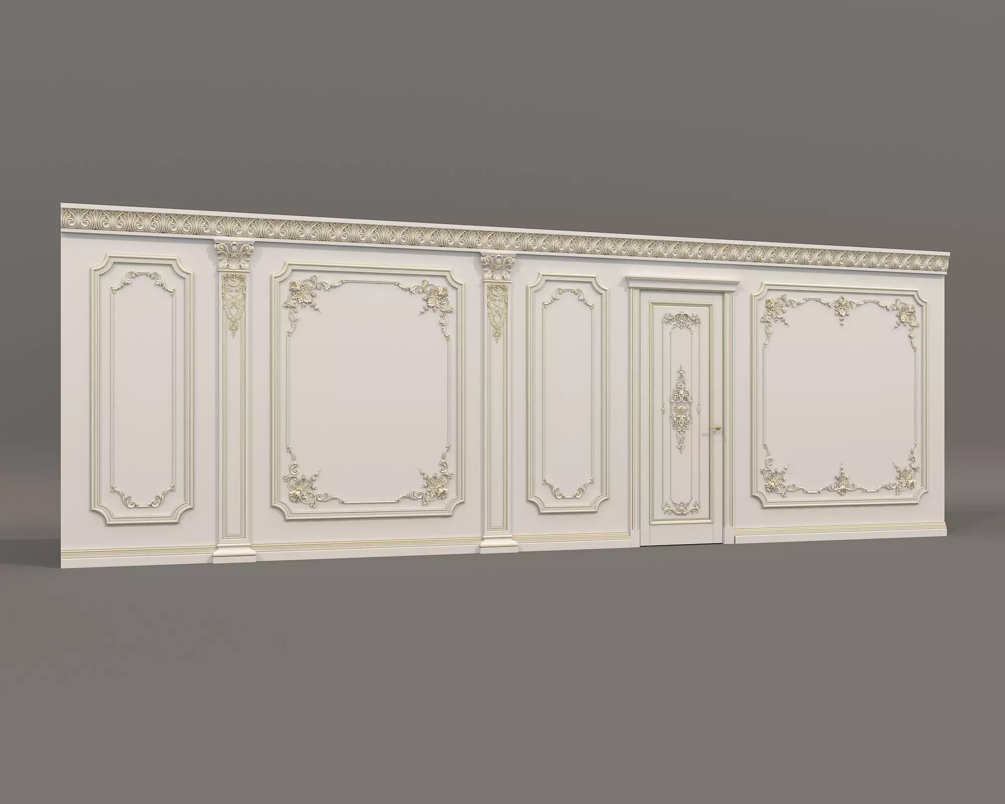 Wall Molding in Classic French style 32 3D model_0