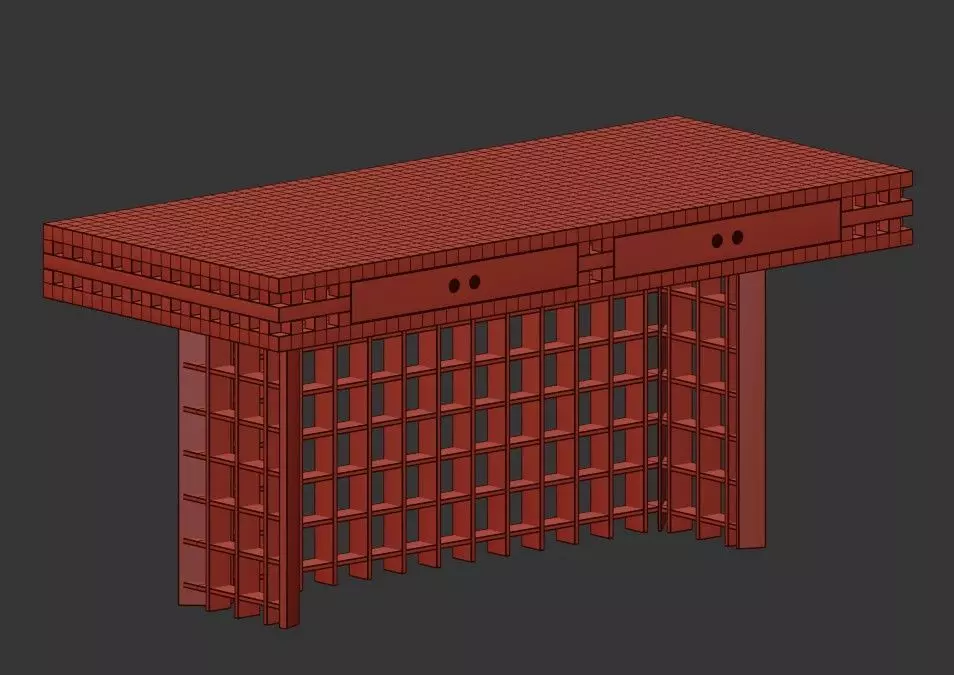 Frattini Gianfranco Writing Desk 3D model_11