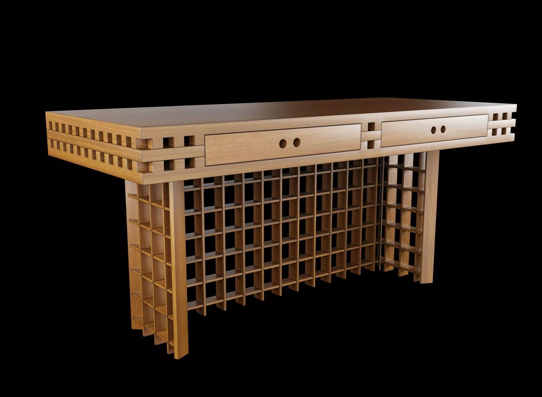 Frattini Gianfranco Writing Desk 3D model_2