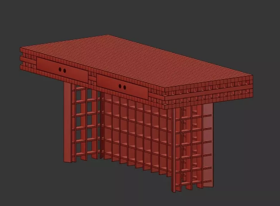 Frattini Gianfranco Writing Desk 3D model_10