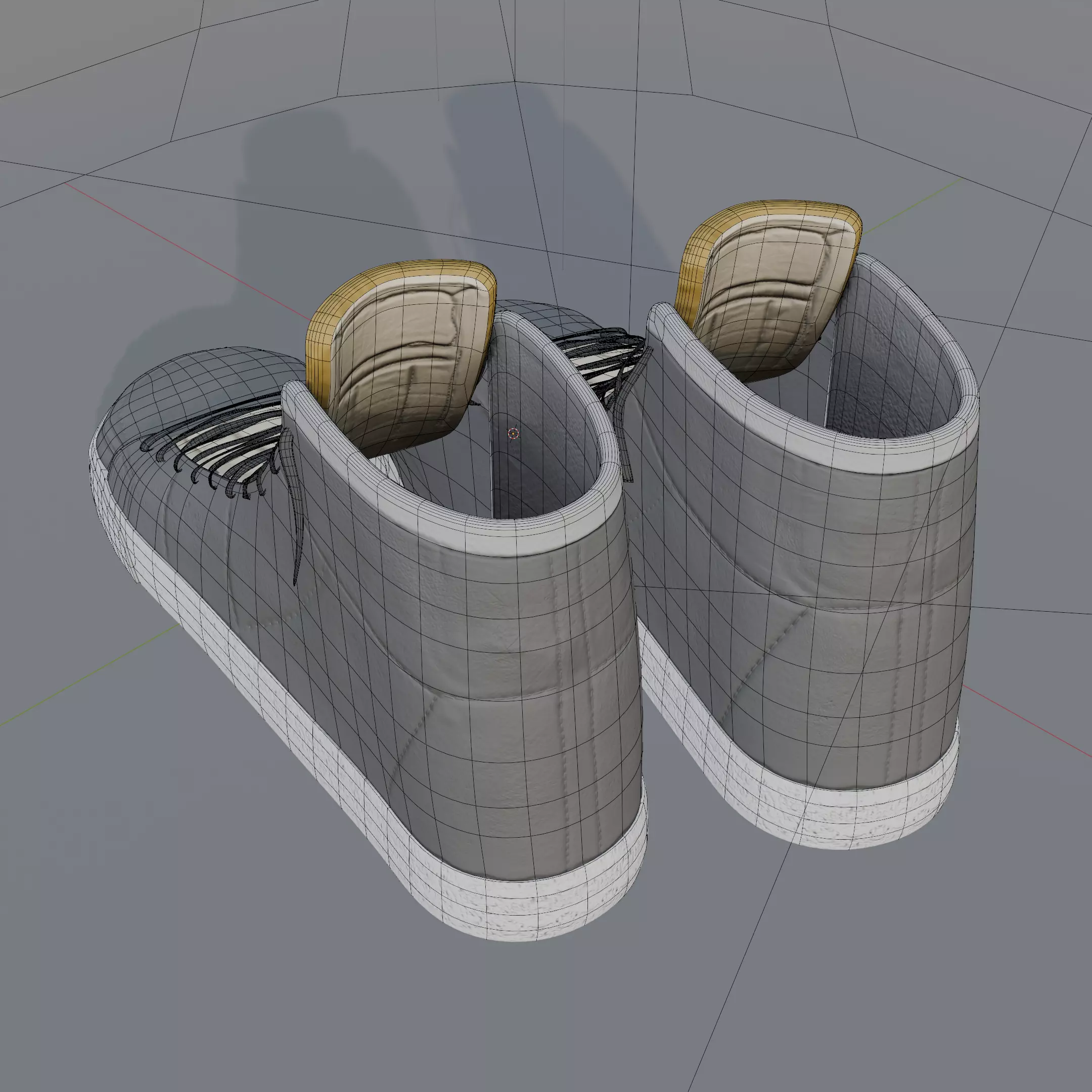 High-top Shoe Low-poly 3D model_5