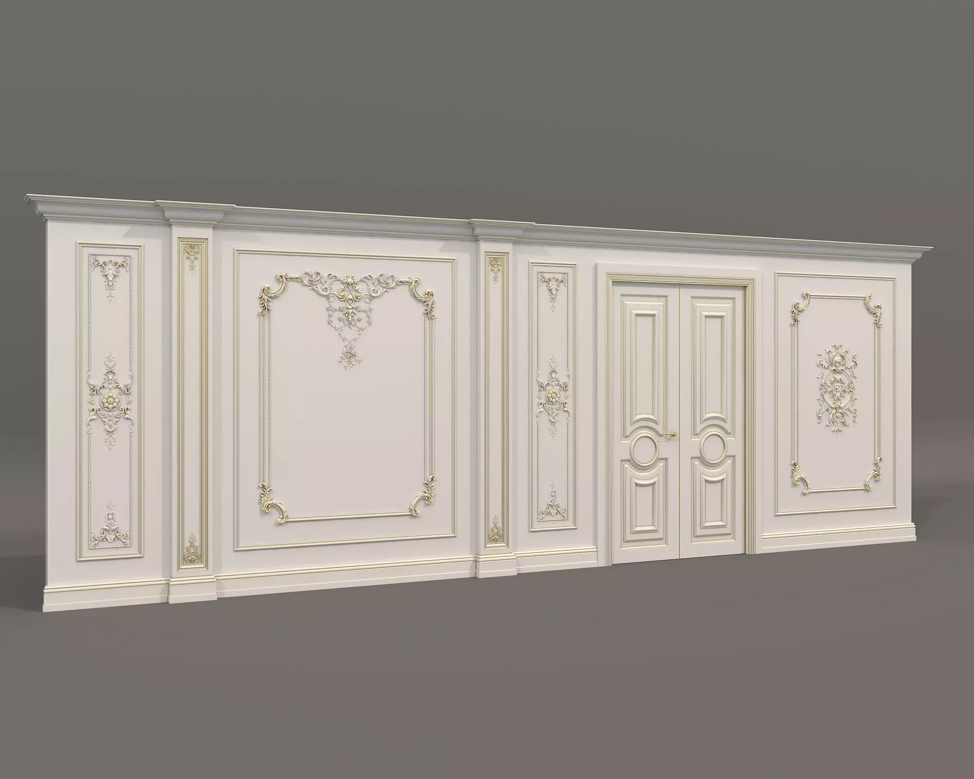 Wall Molding in Classic French style 34 3D model_0