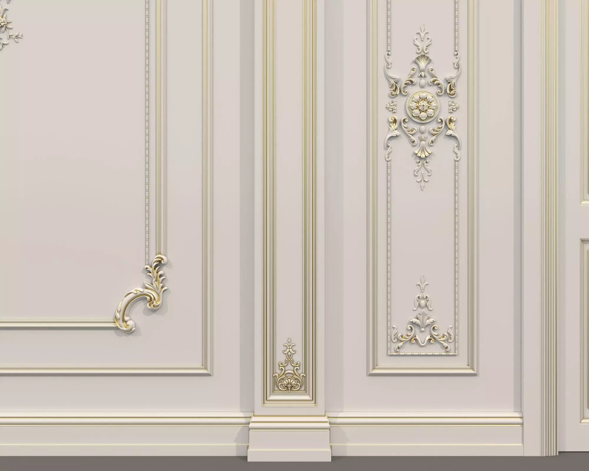 Wall Molding in Classic French style 34 3D model_6