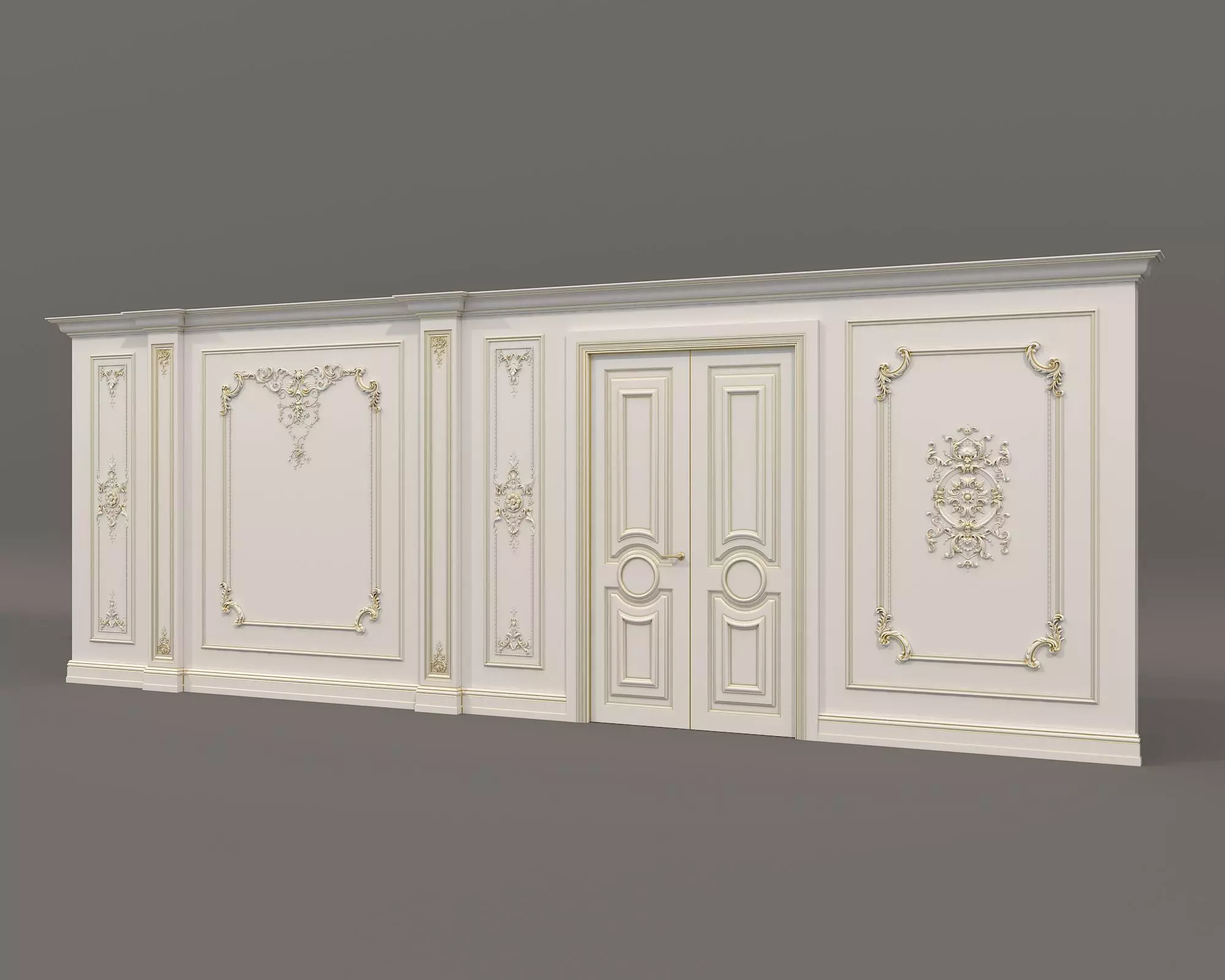 Wall Molding in Classic French style 34 3D model_1