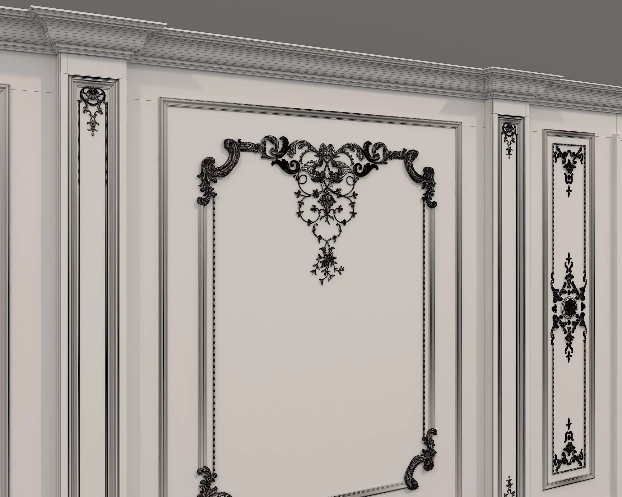 Wall Molding in Classic French style 34 3D model_8