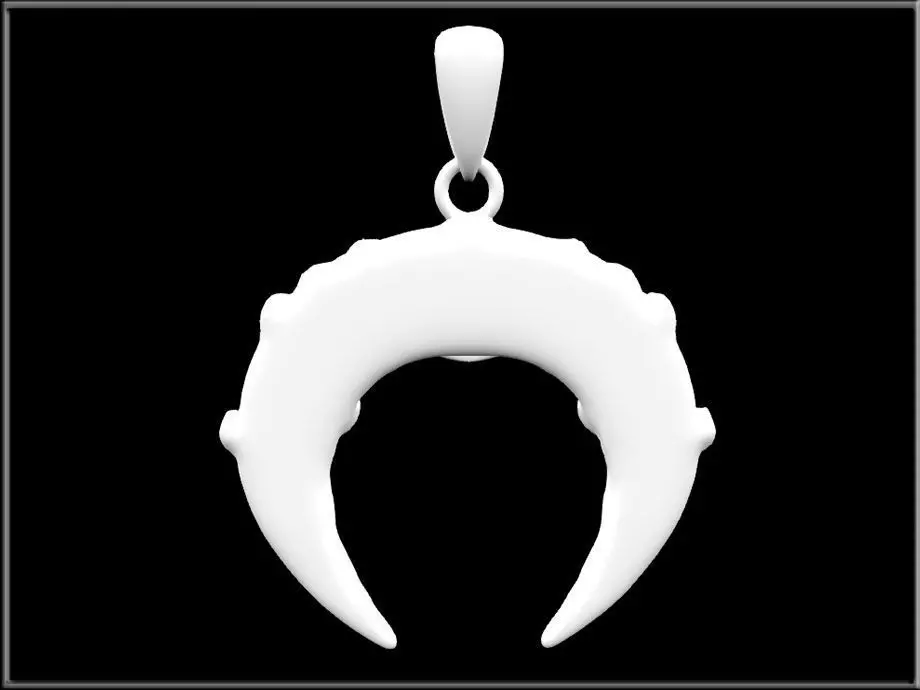 Moonstone Pendant Top Low-poly 3D model_4