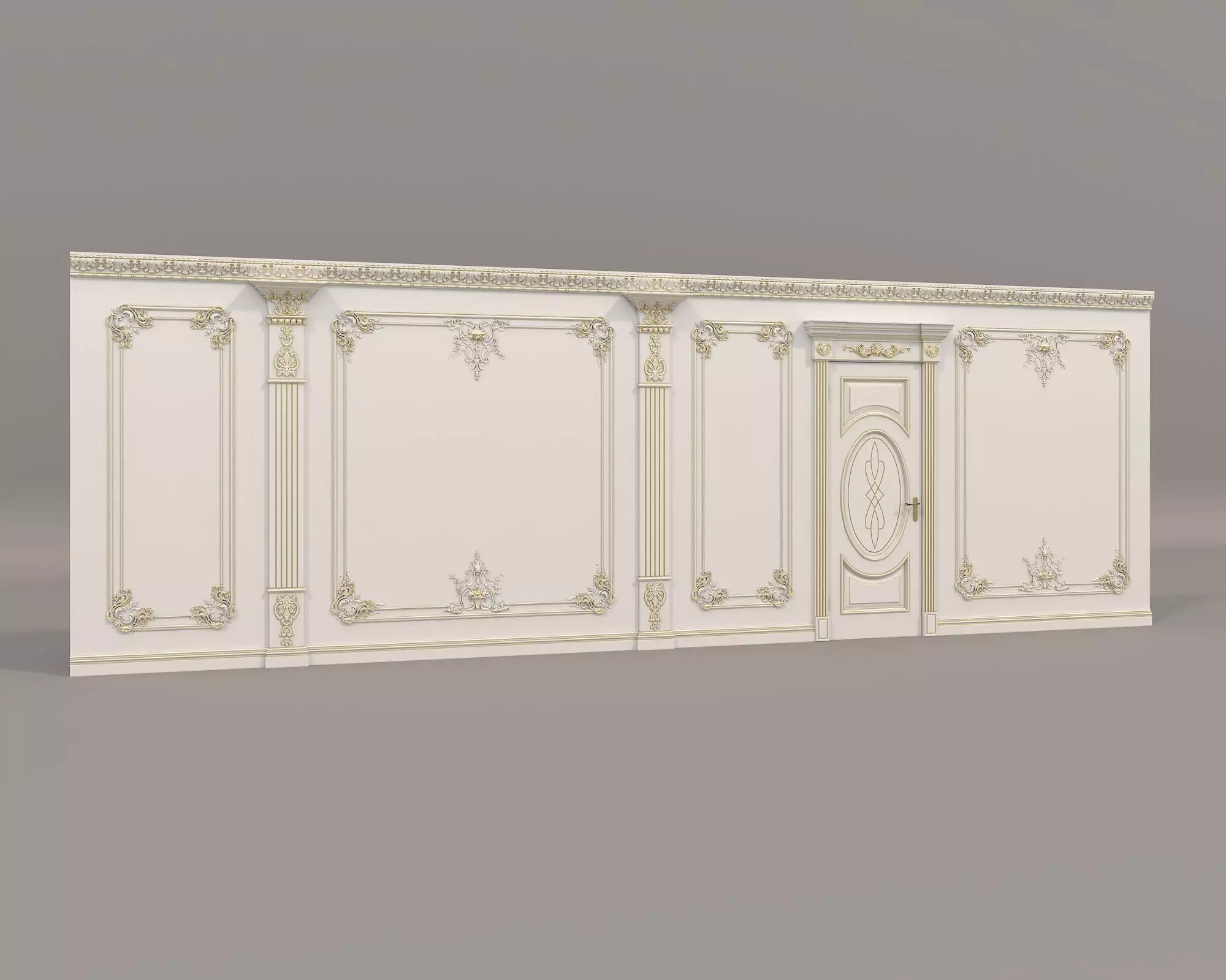 Wall Molding in Classic French style 40 3D model_0