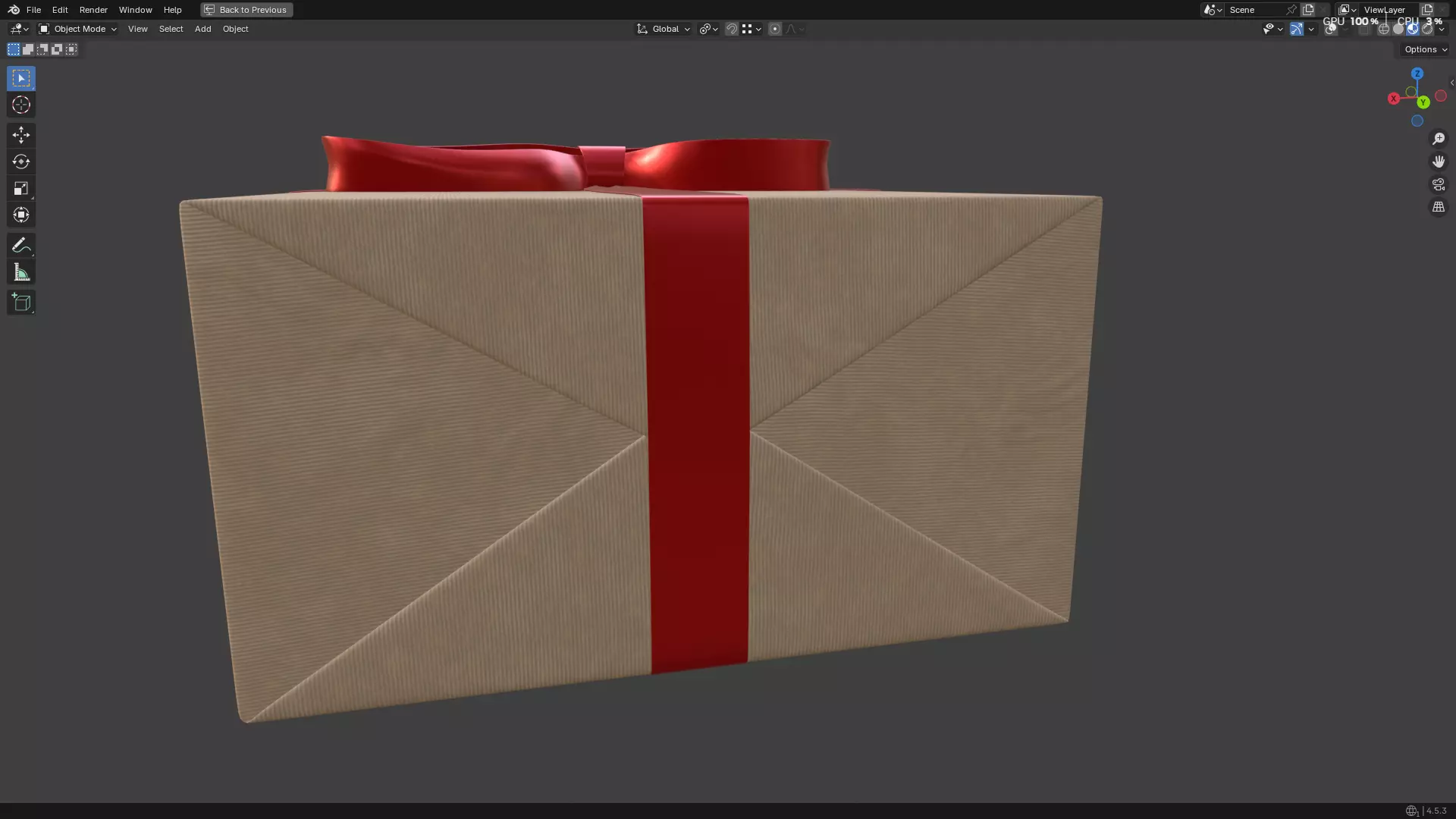 Wrapped Gift Box PBR 10 3D model_51