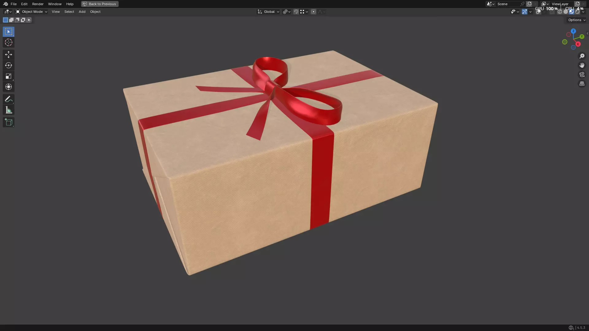 Wrapped Gift Box PBR 10 3D model_39