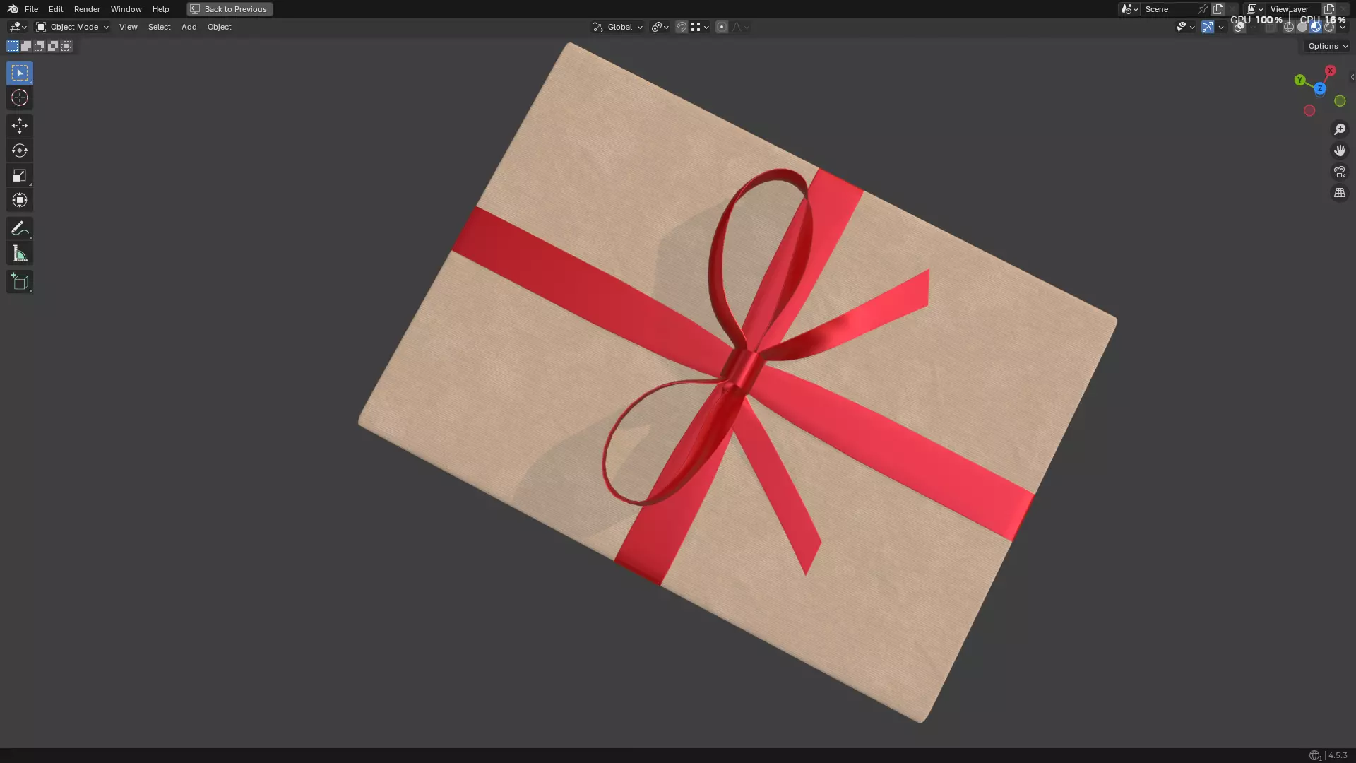Wrapped Gift Box PBR 10 3D model_43