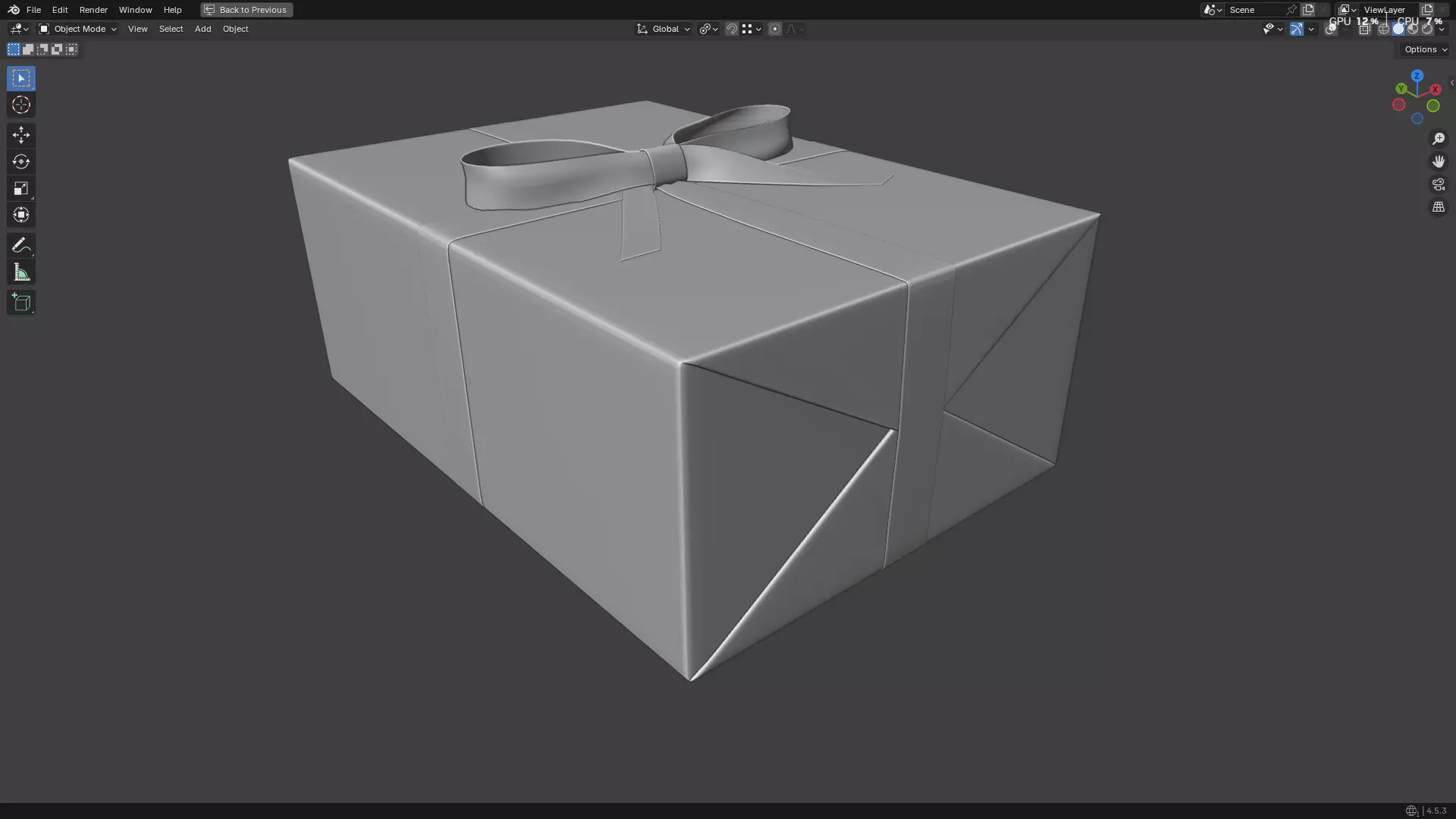 Wrapped Gift Box PBR 10 3D model_7