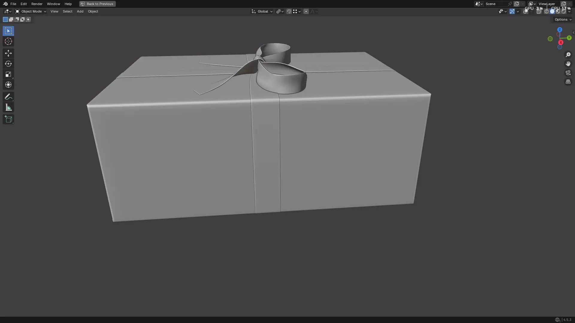 Wrapped Gift Box PBR 10 3D model_8