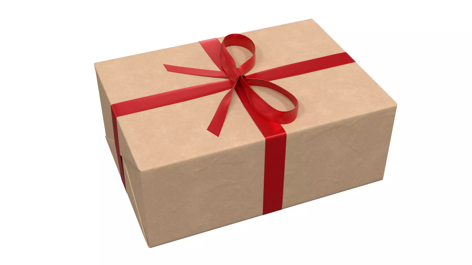 Wrapped Gift Box PBR 10 3D model_0